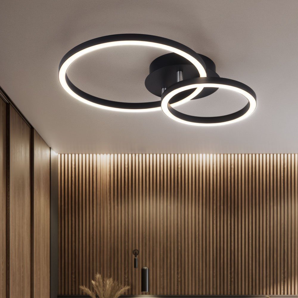 verbaut, Globo Deckenlampe Designleuchte Deckenleuchte Deckenleuchte, Rundleuchte Warmweiß, Wohnzimmer LED LED-Leuchtmittel fest