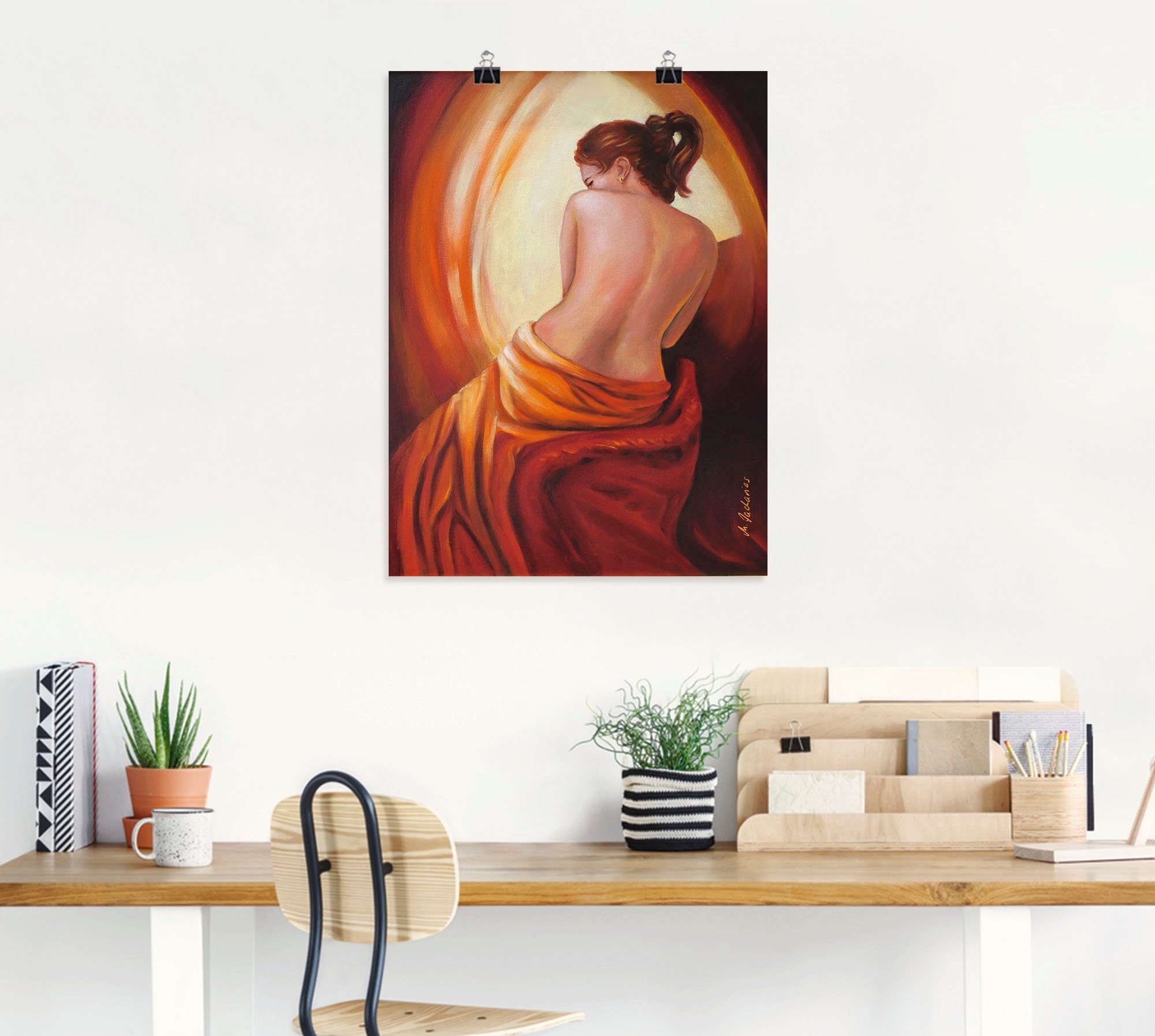 Artland Wandbild »Weiblichkeit im Licht«, Erotische Bilder (1 Stück), in vielen Größen & Produktarten - Alubild / Outdoorbild für den Außenbereich, Leinwandbild, Poster, Wandaufkleber / Wandtattoo auch für Badezimmer geeignet-HomeTrends