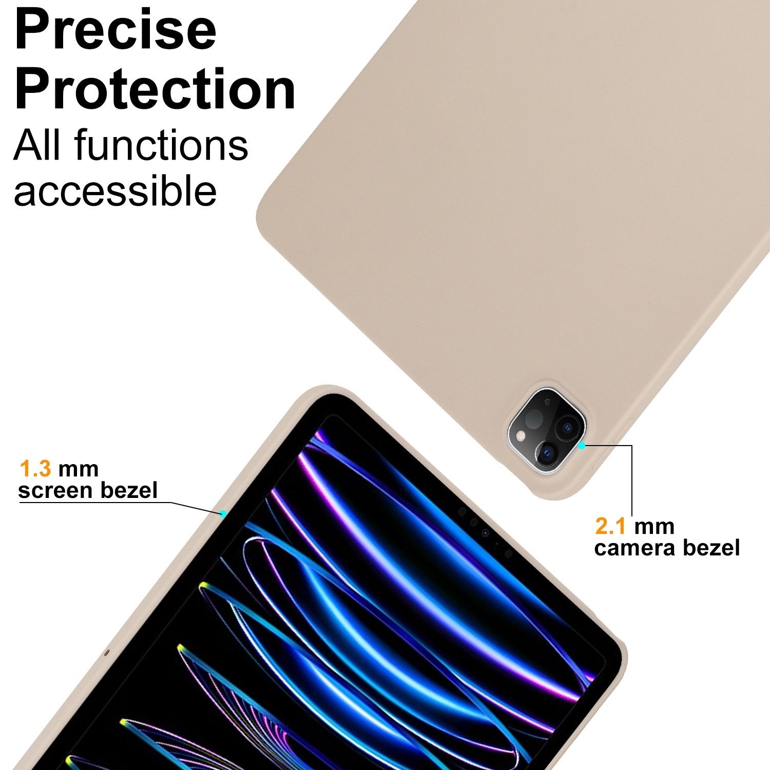 Wigento Tablet-Hülle Für Xiaomi Redmi Pad 2 / SE 11" TPU Silikon Hülle ultra dünn Case Weiß