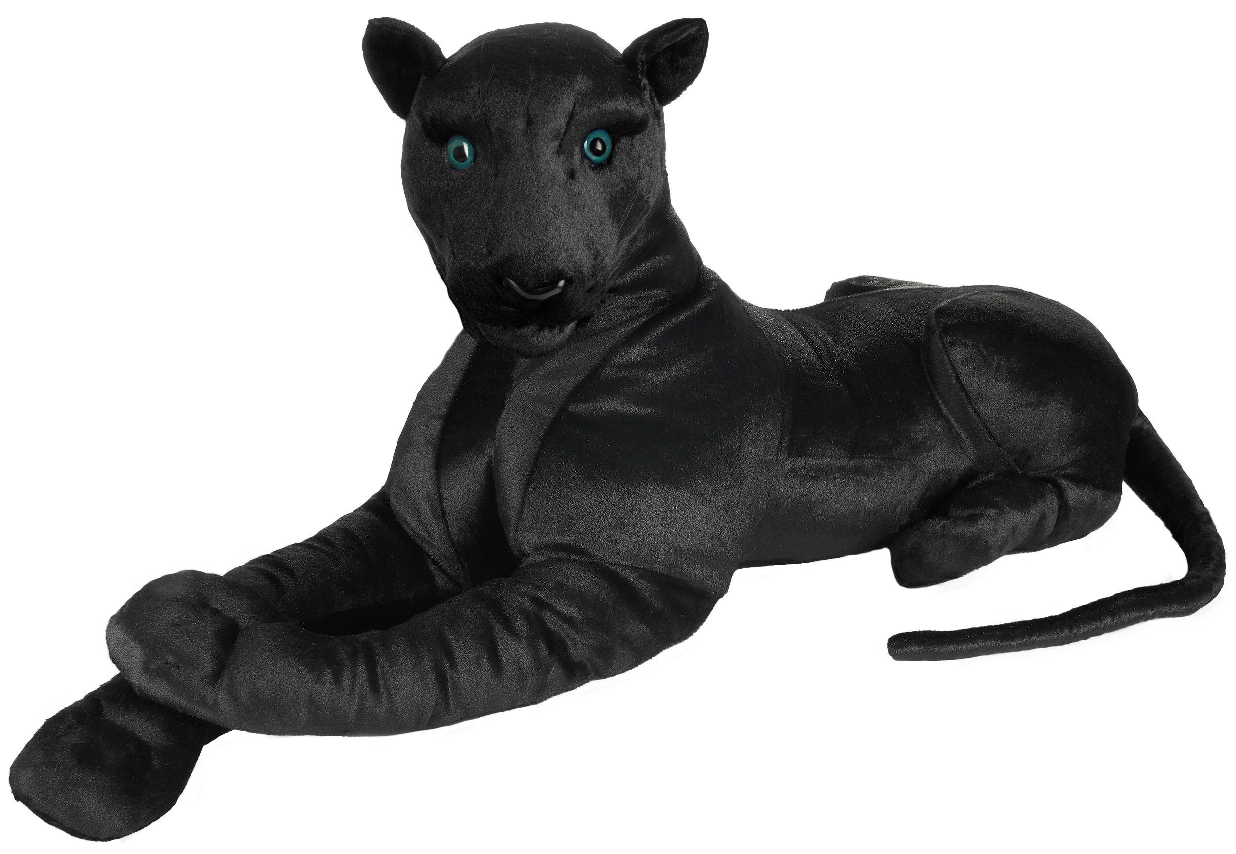 BRUBAKER Kuscheltier Panther 110 cm liegend (1-St., Raubkatze Schwarz), Stofftier Plüschtier