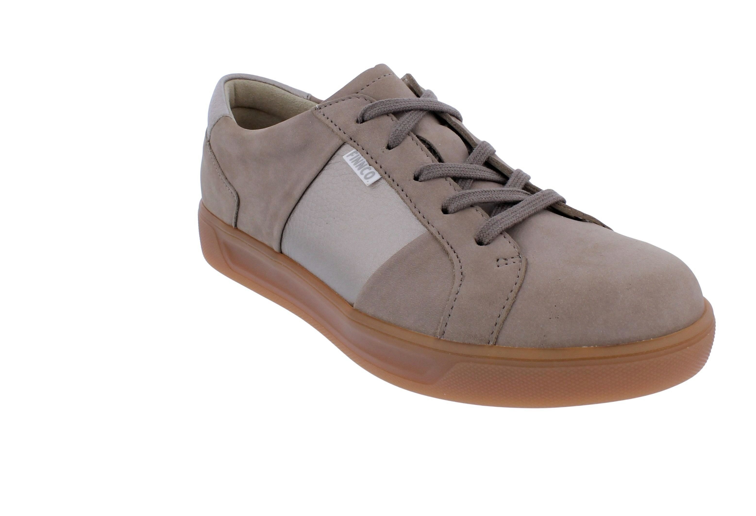 Finn Comfort Finn Comfort Halbschuh Malita 2793-903104, Nubukleder, Beige mit Metal Schnürschuh