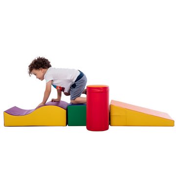 PFCTART Spielbauklötze 6 TLG Riesenbausteine zum Toben & Klettern Großbausteine für Kinder., (6 St., Spielzeug zum Klettern, Rutschen und Krabbeln), Treppe und Rutsche für Kinder