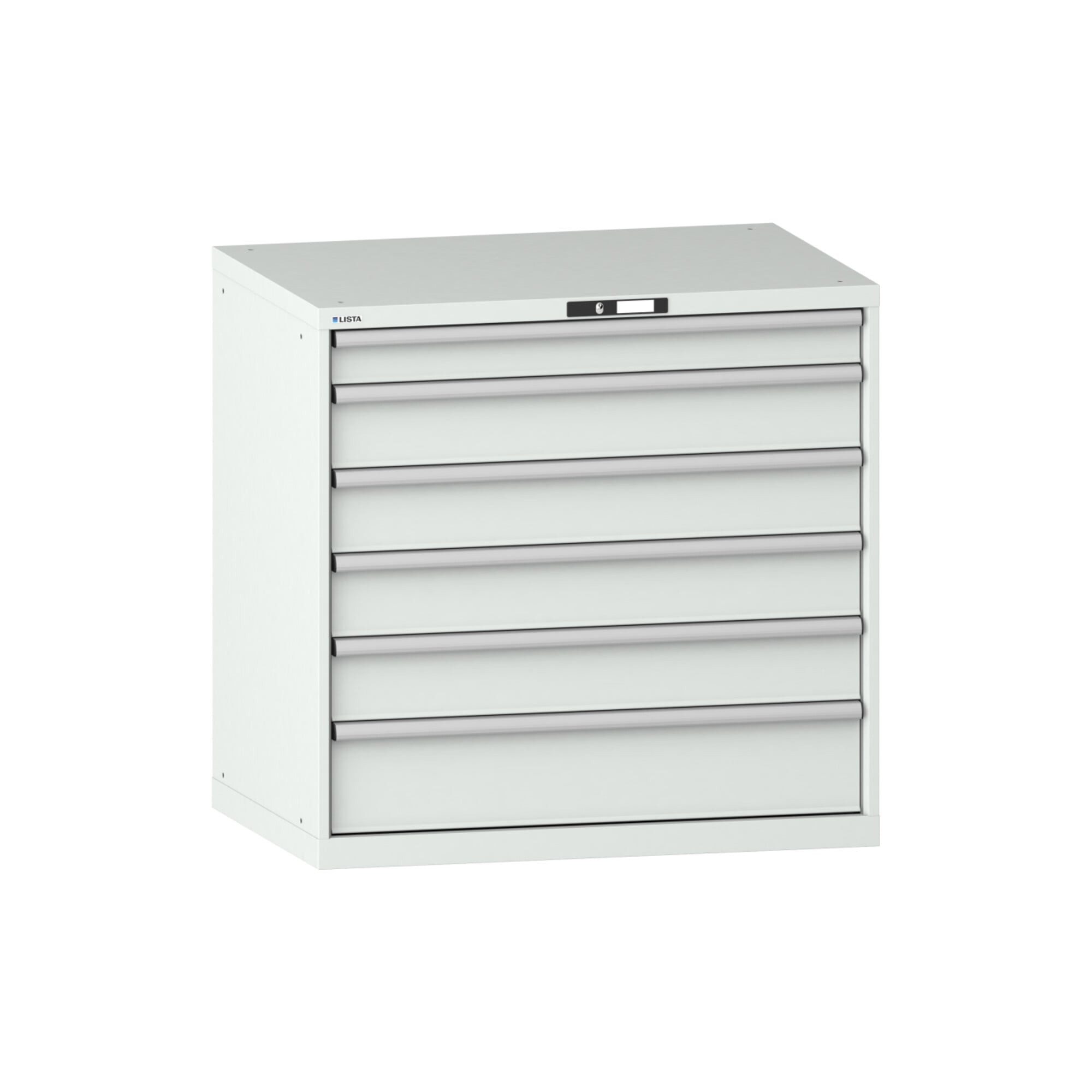 LISTA Werkzeugschrank Lista Schubladenschrank 54x36E (BxTxH) 1023x725x1000mm KEY Lock R7035