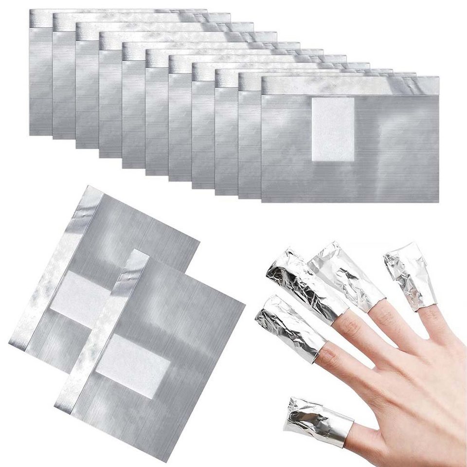CTGtree Nagellackentferner Nail Polish Remover Wraps Aluminiumfolie Pads  mit Hilfsmittel,