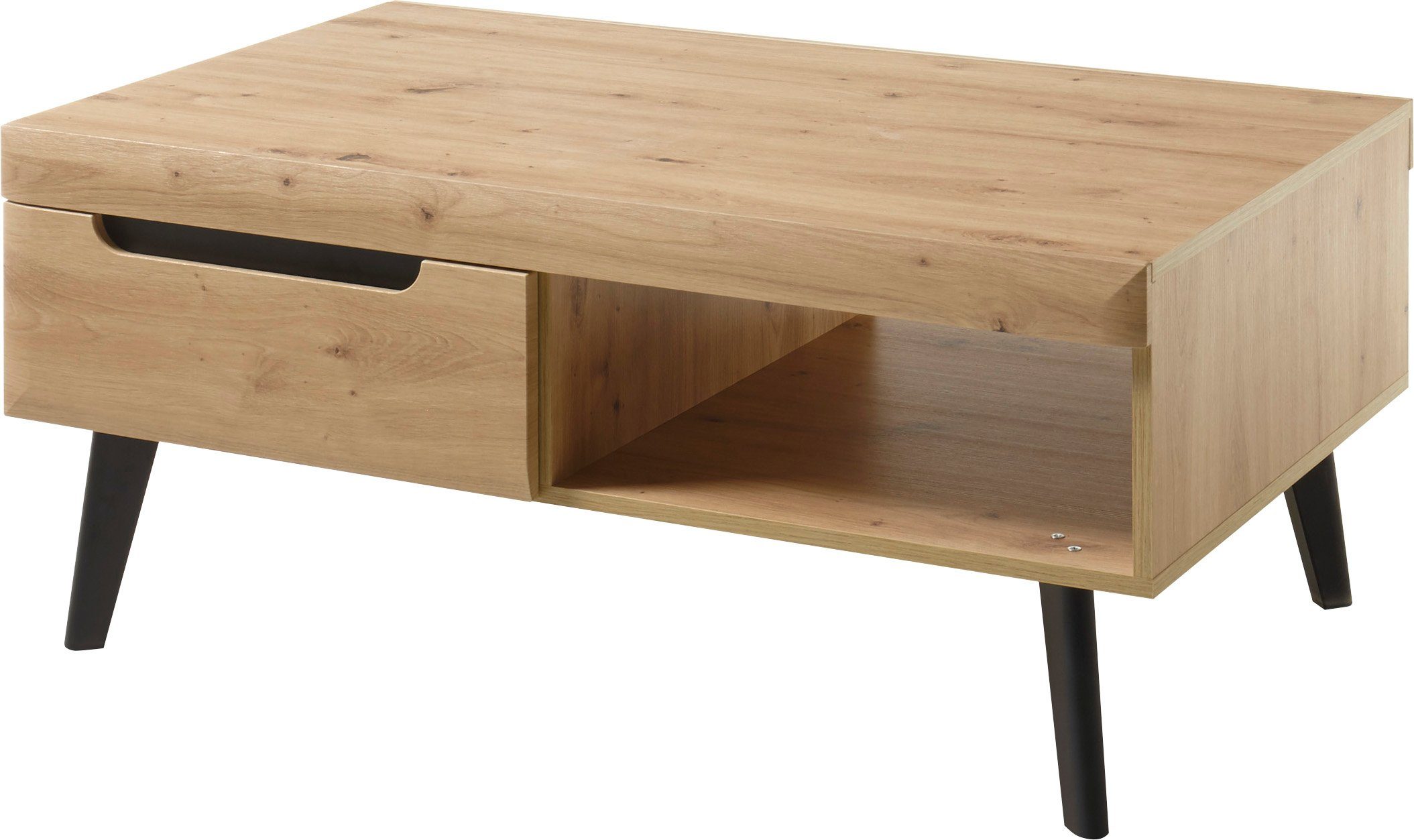 Home affaire Couchtisch Torge, Beistelltisch, Wohnzimmertisch, Tisch, Sofatisch (1-St), Schubkästen und Ablagefach, in drei Farben verfügbar