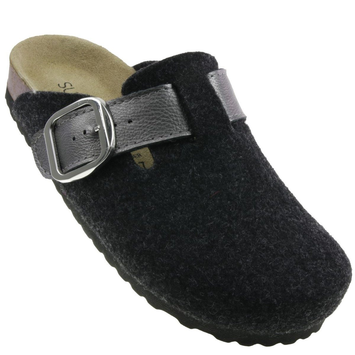 SUPERSOFT Supersoft Damen Filz Clog Hausschuh