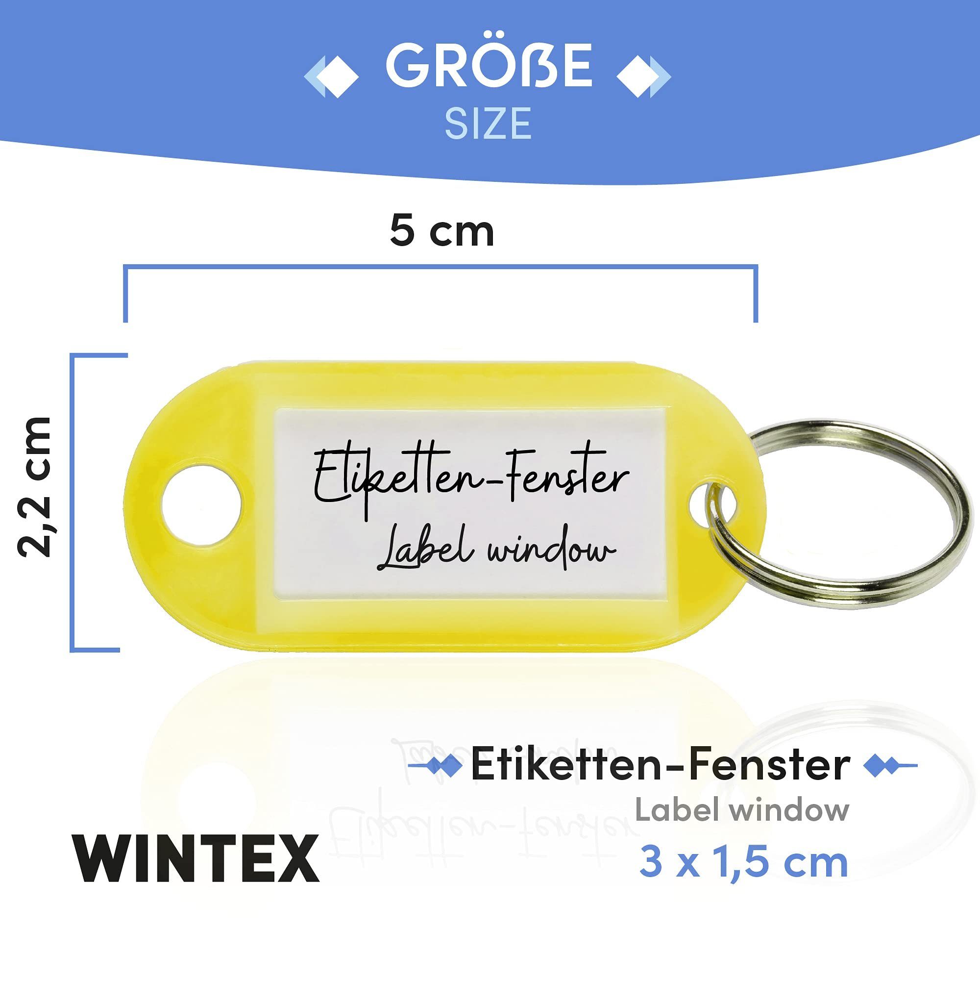 WINTEX Anhänger Schlüsselanhänger Strapazierfähige - Schlüsselanhänger Wintex 100x - Gelb