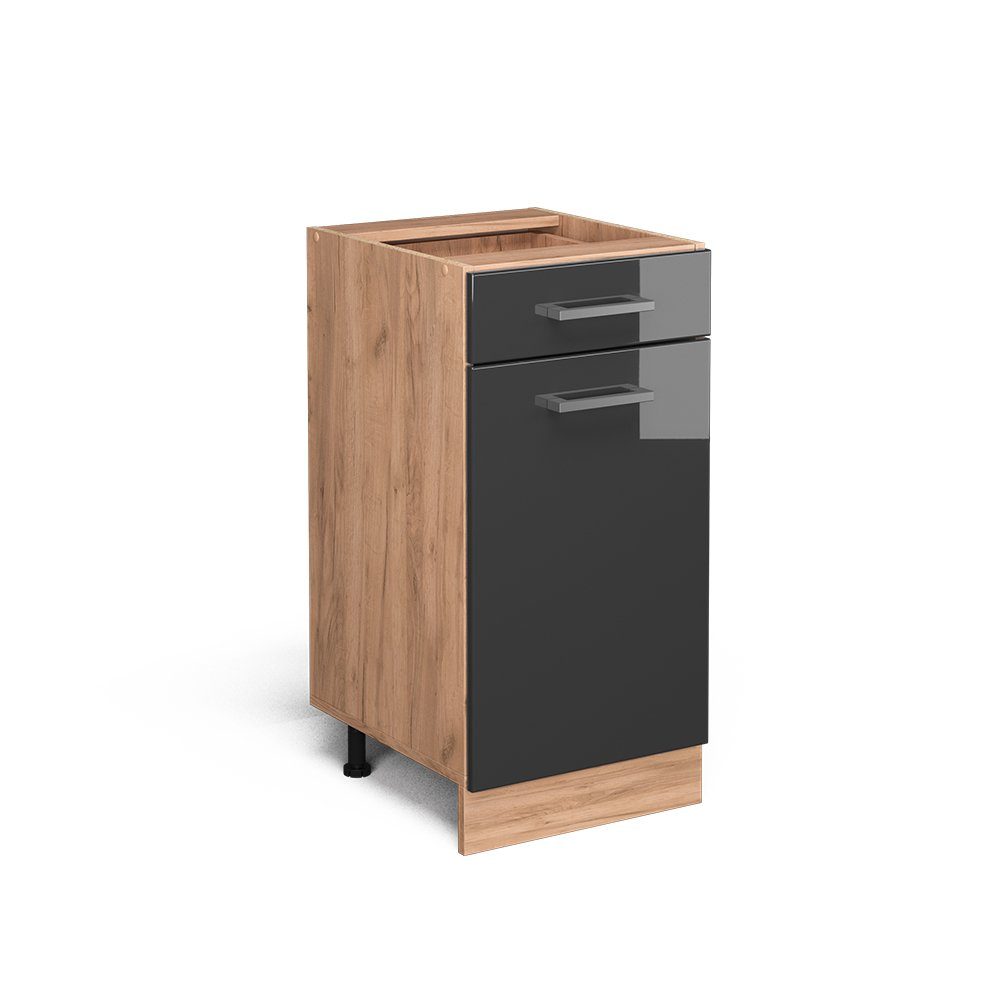 Vicco Unterschrank R-Line, Anthrazit Hochglanz/Goldkraft Eiche, günstig online kaufen
