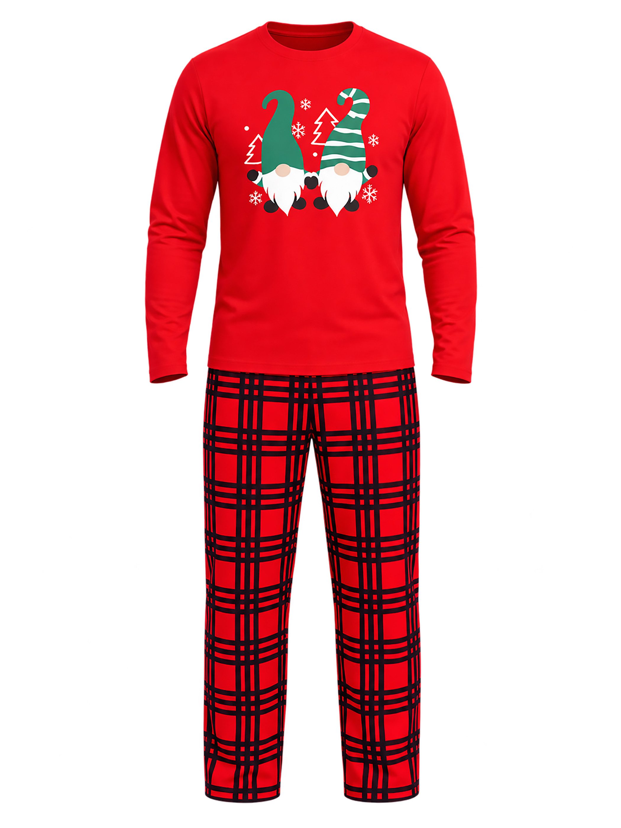 United Labels® Schlafanzug Wichtel XMAS Schlafanzug Pyjama Set Langarm Oberteil mit Hose – Bild 2 von 5