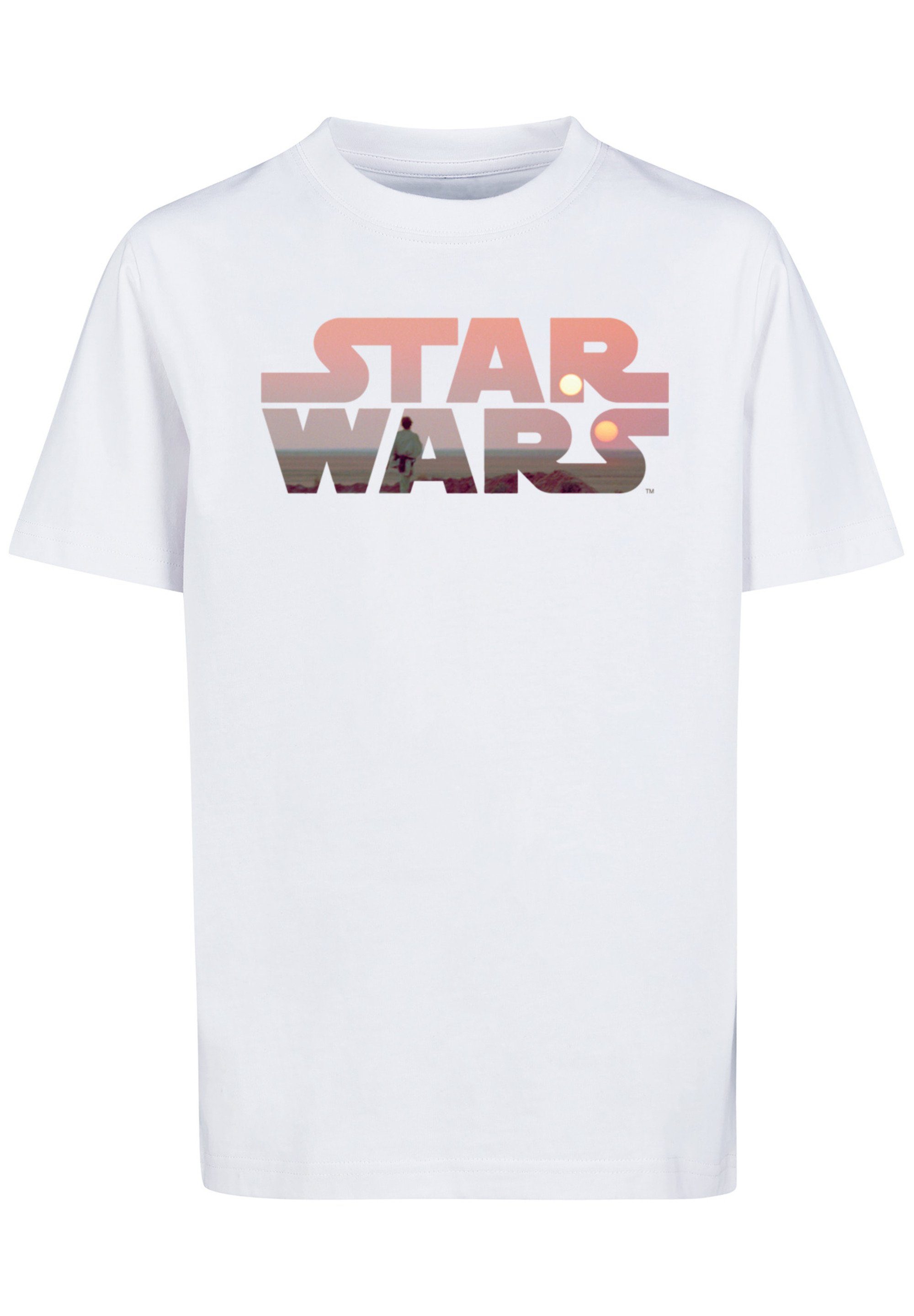 Wars Stylisches Kids Kurzarmshirt Star with T-Shirt Baumwollmischung Basic F4NT4STIC Logo aus Tee Tatooine angenehmer (1-tlg), Kinder