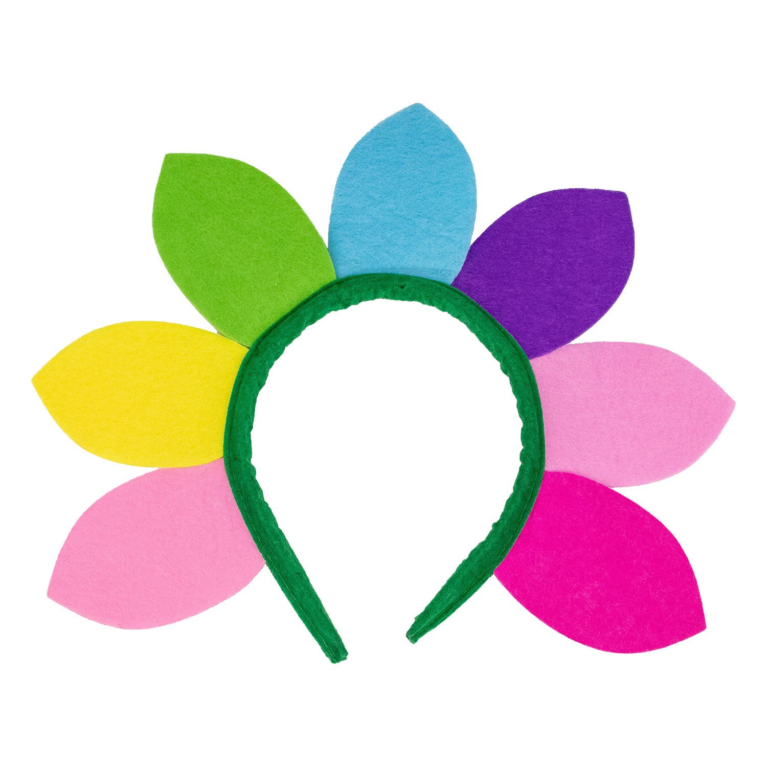 Das Kostümland Kostüm Bunter Blüten Haarreif zum Blumen Kostüm, Party Z