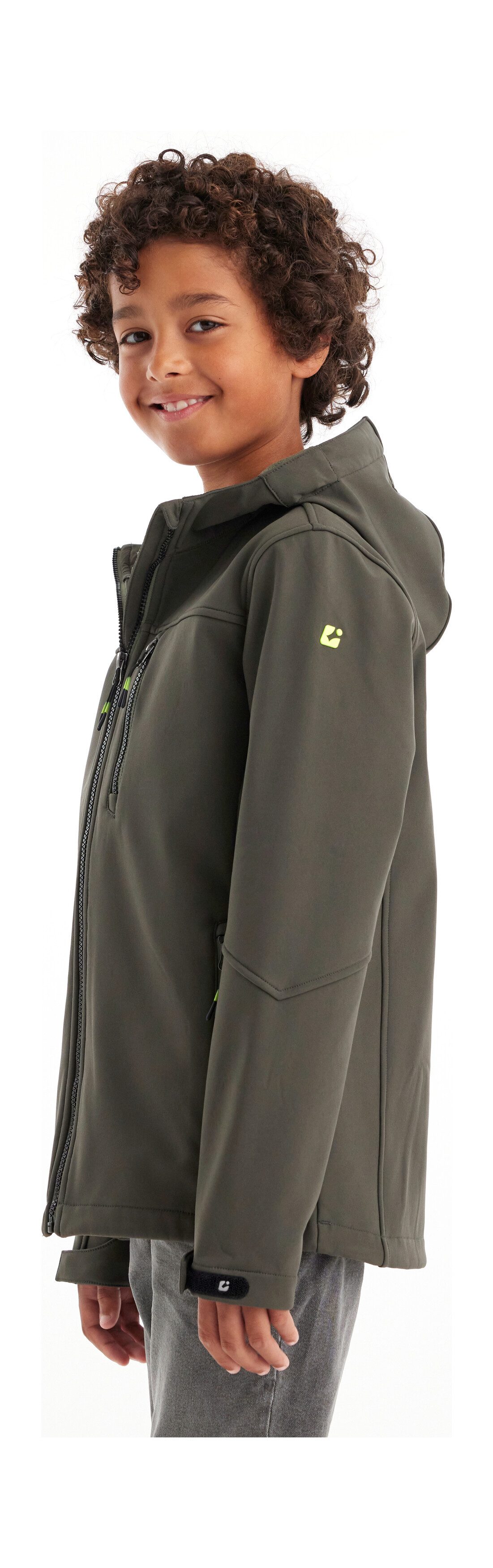 Killtec Softshelljacke Jungen Softshelljacke Wasserabweisende Softshelljacke mit Fleece und verstellbaren Details