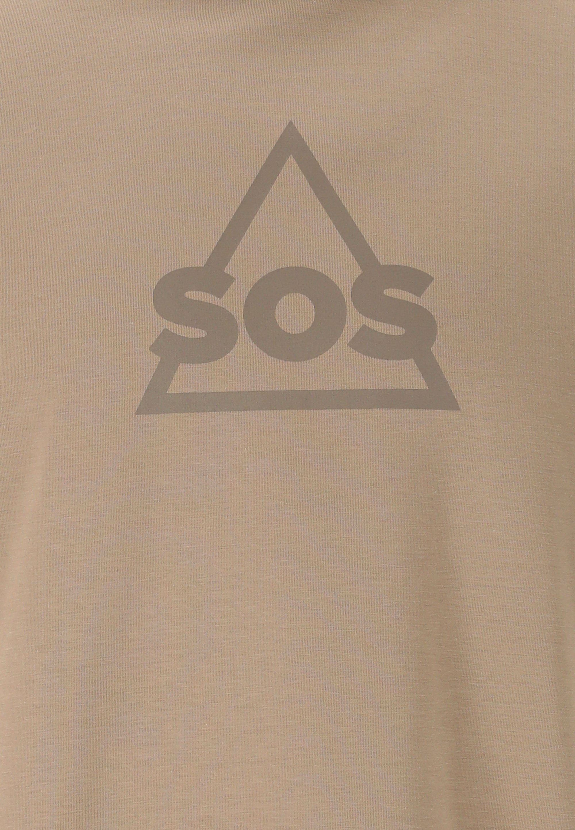 hellbraun T-Shirt Kvitfjell SOS CottonTouch-Tragegefühl mit