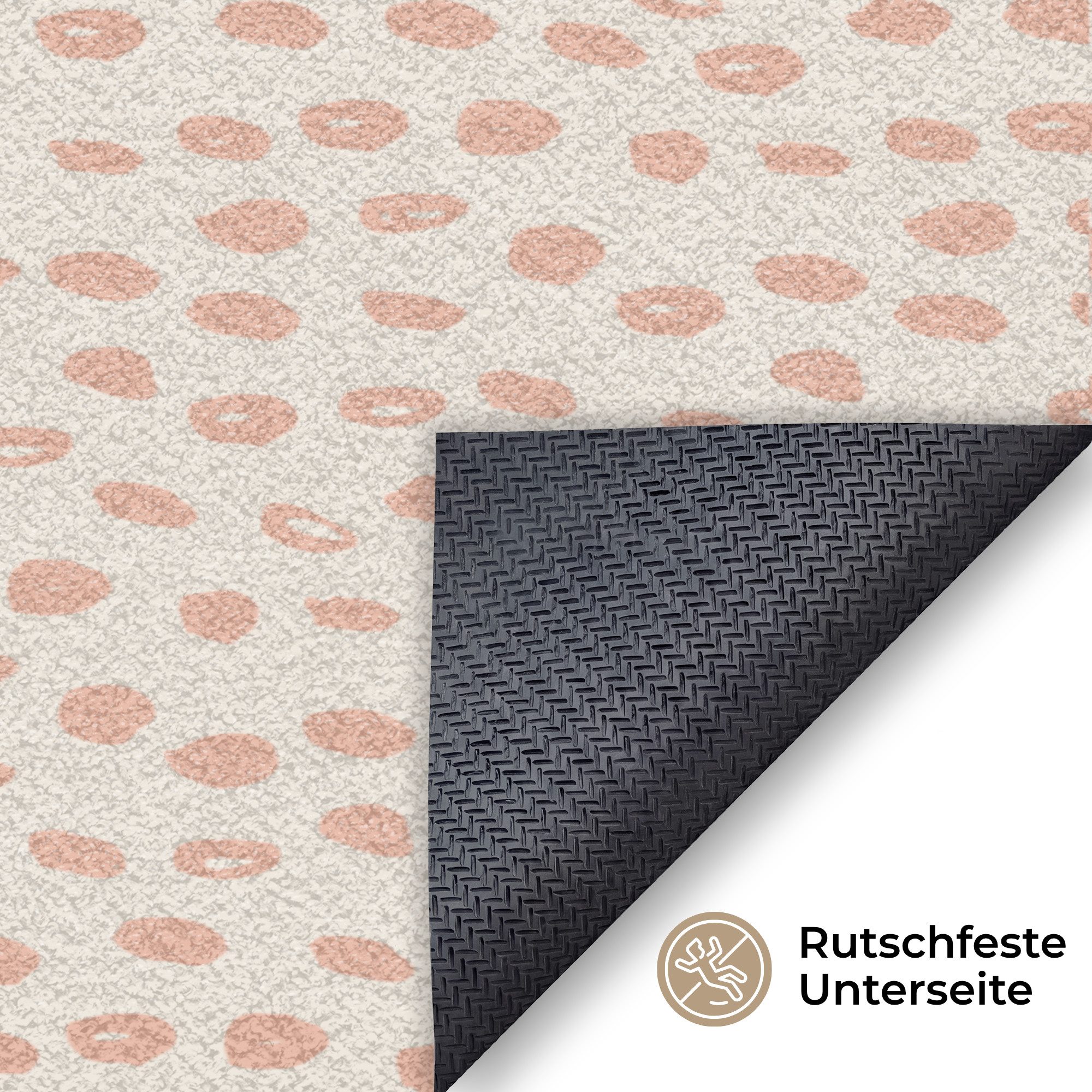 MuchoWow Fußmatte Groß Kugeln - Muster - Rosa, Rechteckig, Sauberlaufmatte, Fußabtreter, Schmutzfänger 150x90 cm