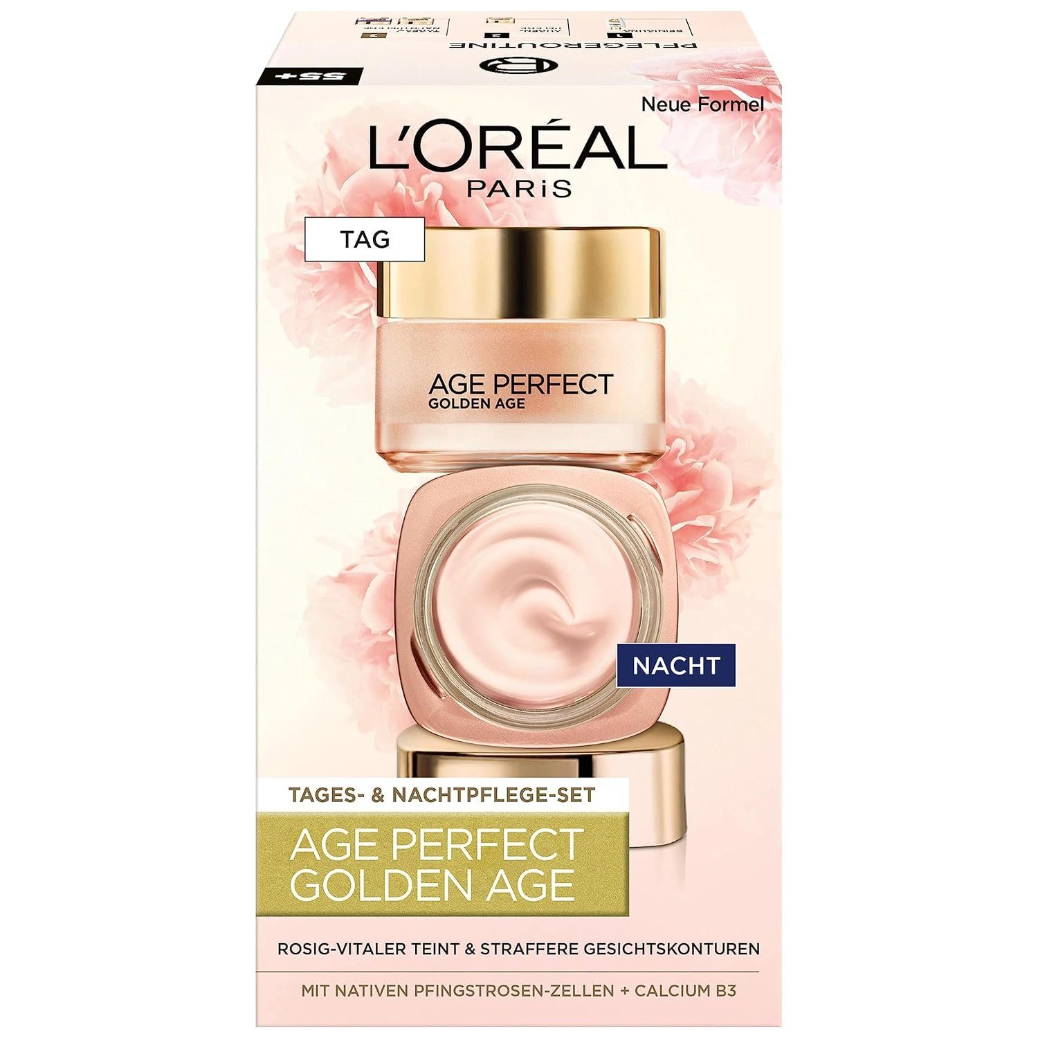 L'ORÉAL PARIS Gesichtspflege-Set Age Perfect Golden Age Tag und Nacht Set, 2-tlg., mit Neo-Calcium
