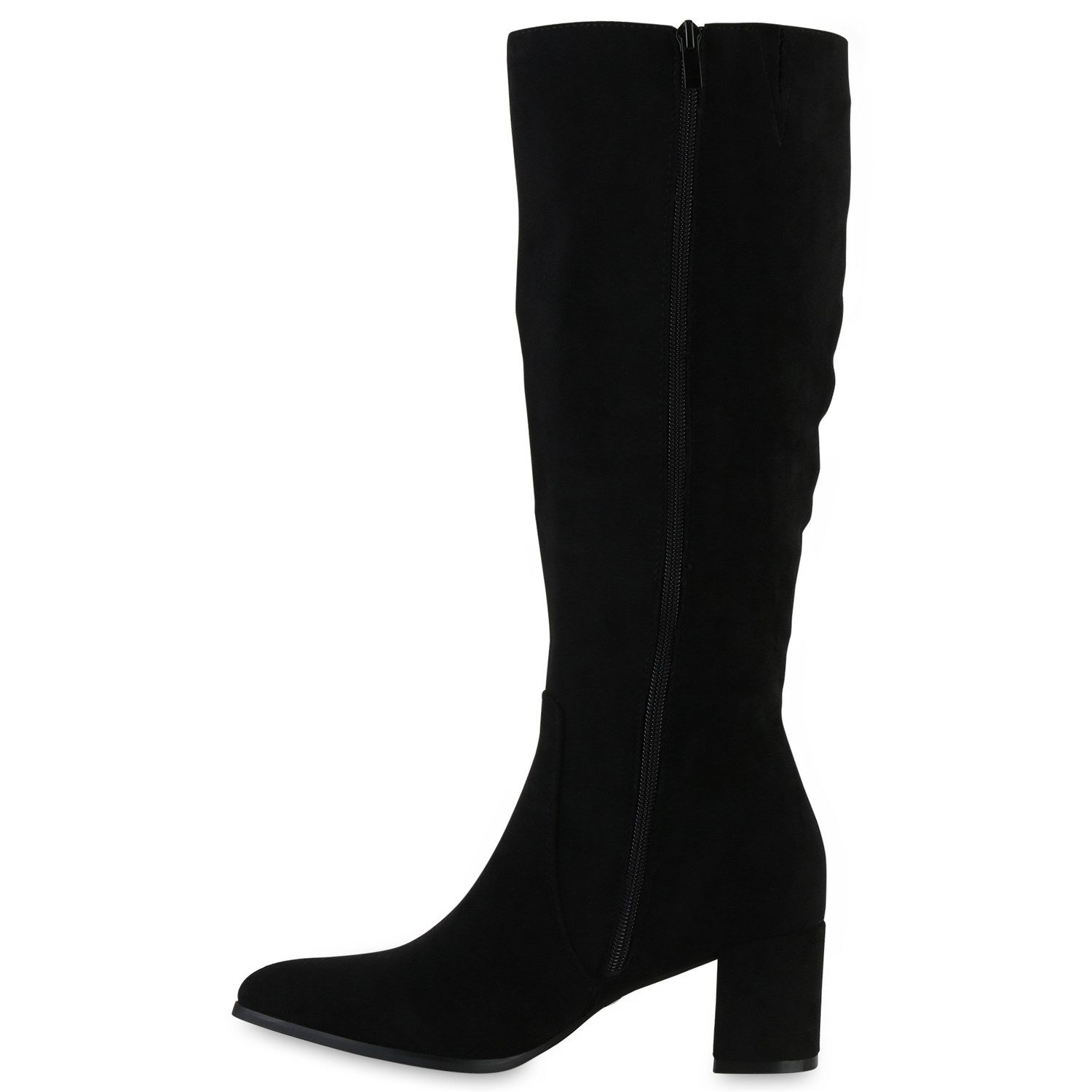 VAN HILL 841816 Stiefel Damen Klassische Stiefel Spitze Basic Veloursleder- günstig online kaufen