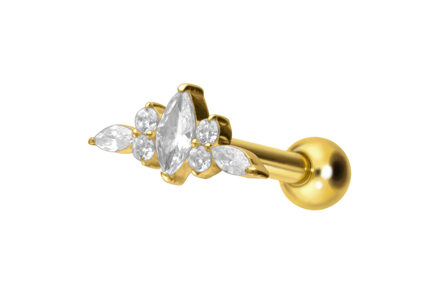 PIERCINGLINE Piercing-Set Titan Ohrpiercing mit Innengewinde DESIGN (Mini-B günstig online kaufen