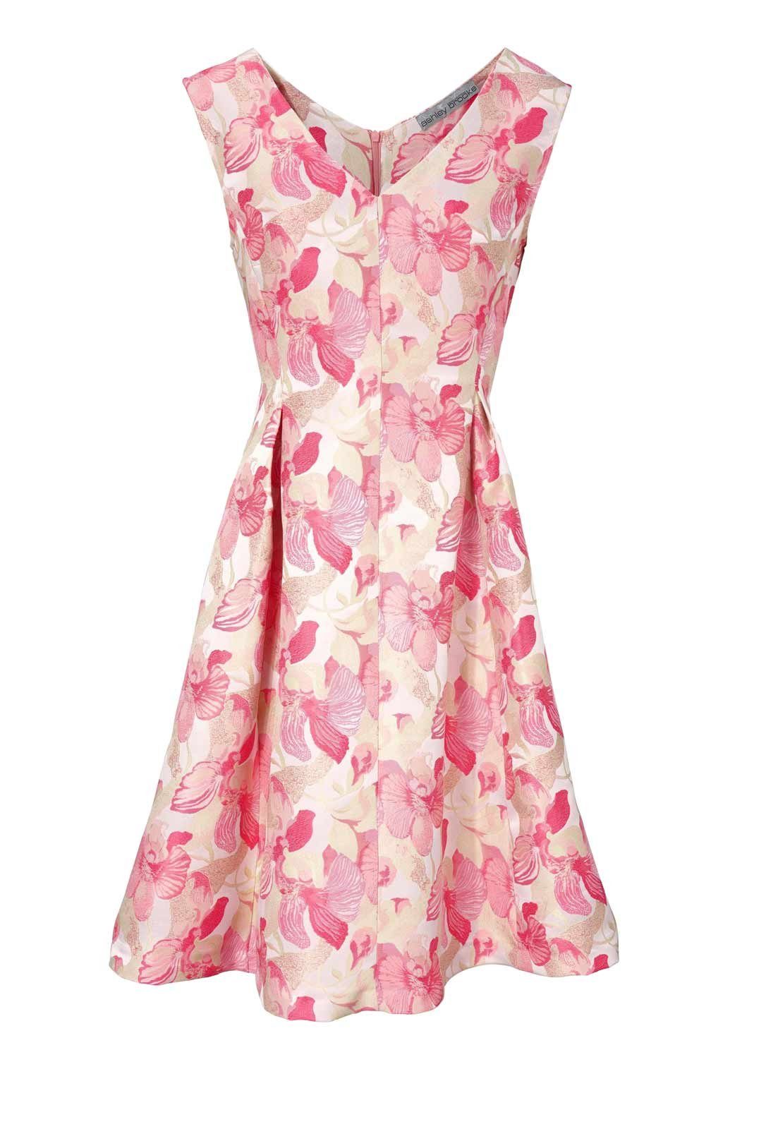 Ashley Brooke by heine Shirtkleid ASHLEY BROOKE Damen Designer-Jacquardkleid, creme-rosé