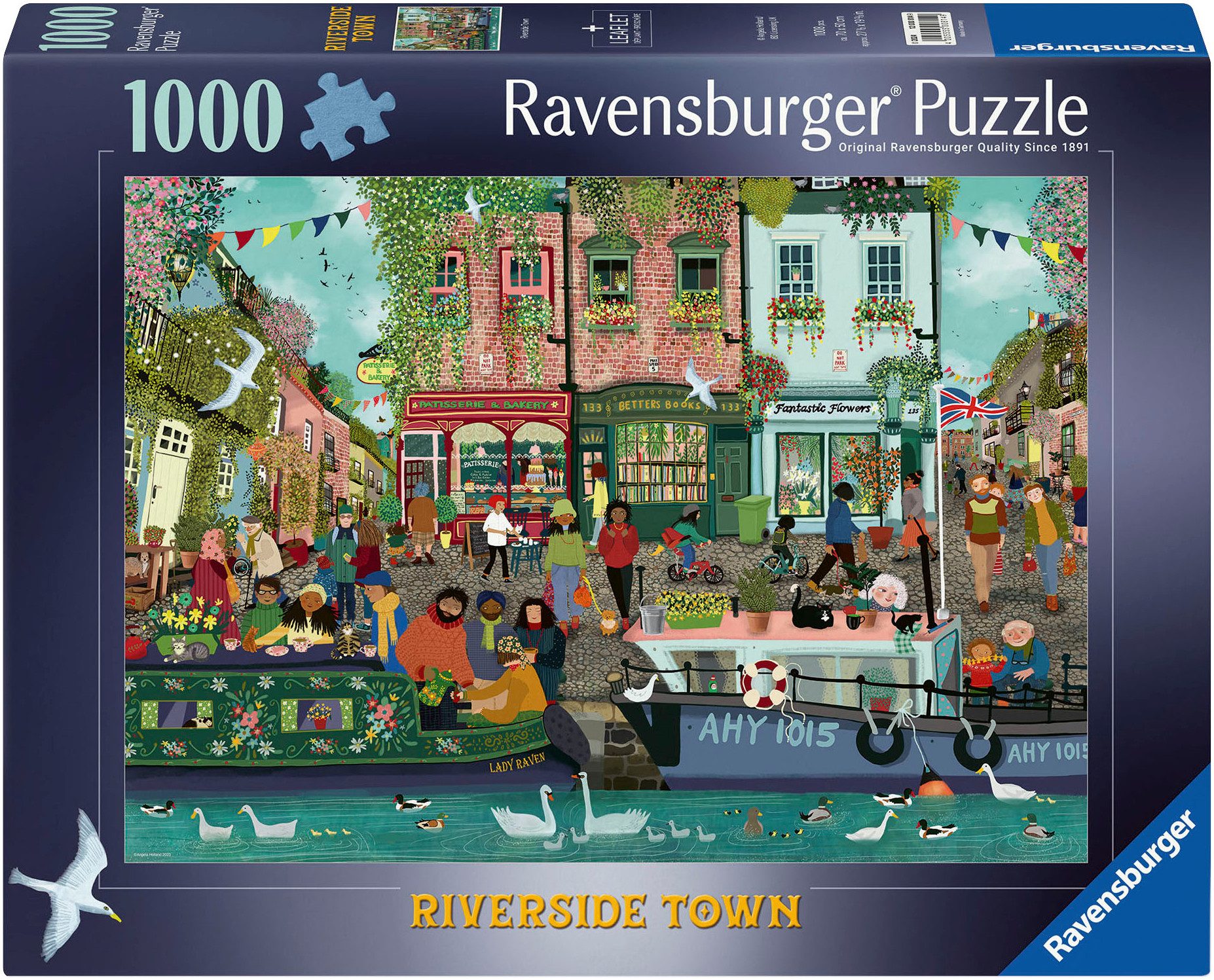 Ravensburger Puzzle Riverside Town, 1000 Puzzleteile, Made in Germany günstig online kaufen