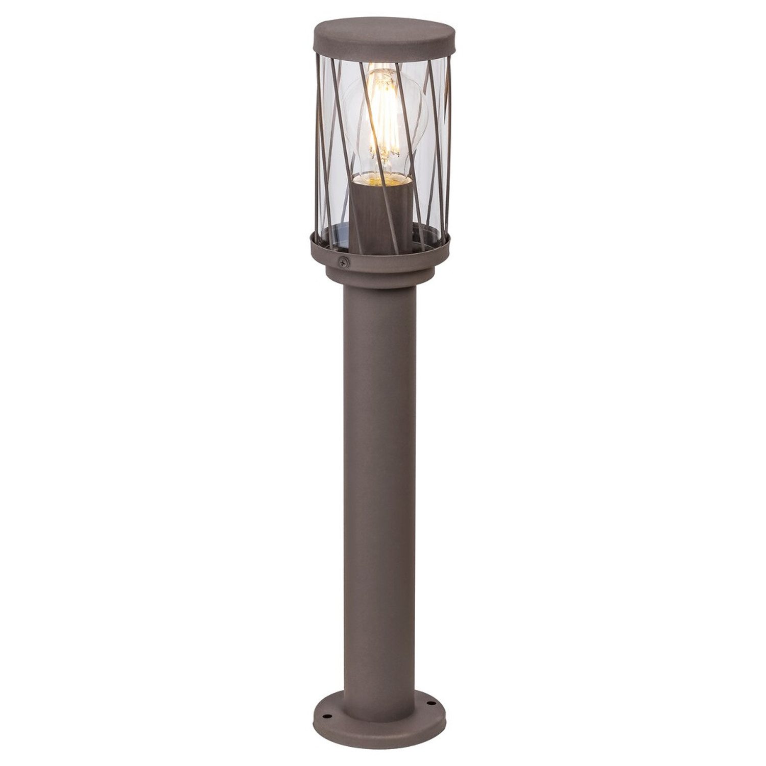Rabalux Gartenleuchte Budapest IP44 50 cm Gartenständerlampe, ohne Leuchtmittel, Farbe: Braun, E27-Gewinde