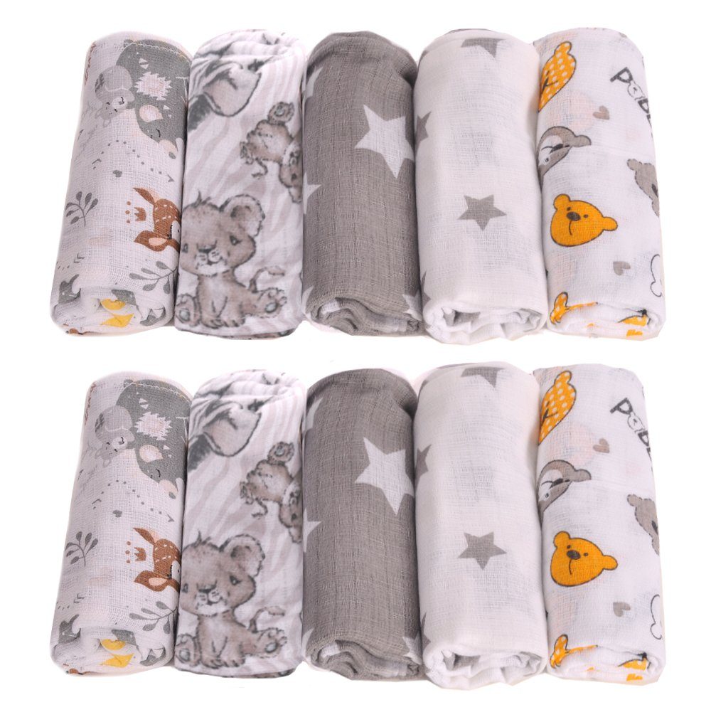 Stoffwindeln Spucktücher Baby Mullwindeln 10er Pack Babytücher