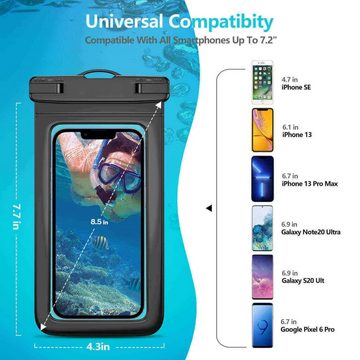 Silberstern Handyhülle 3er-Pack wasserdichte, durchsichtige Handyhüllen zum Schwimmen, Unterwasserschutzhülle für Mobiltelefone unter 7,2 Zoll