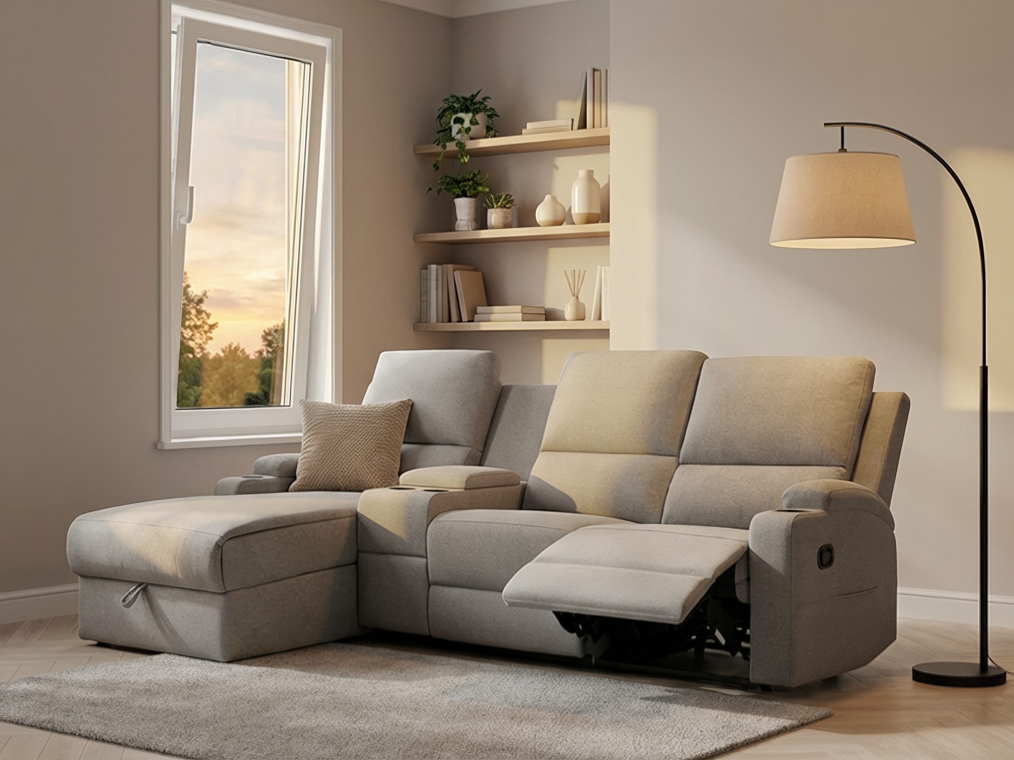 OTTO home Ecksofa NAPORI Multimediasofa, 3er Kinosessel XXL, L-Form, 3 Bezu günstig online kaufen