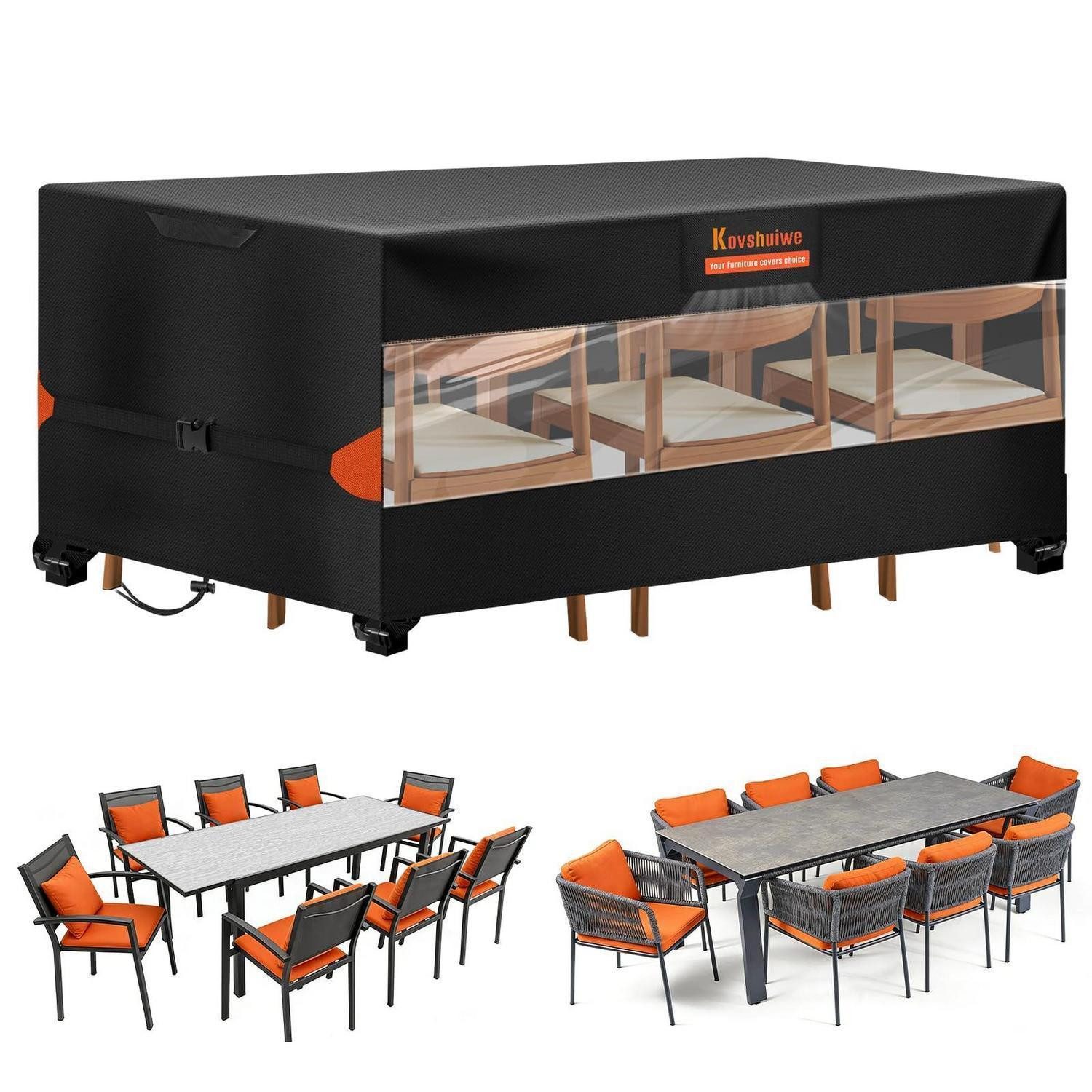 LuxusKollektion Gartenmöbel-Schutzhülle Gartenmöbel Abdeckung 180x120x74cm transparent (1-St)
