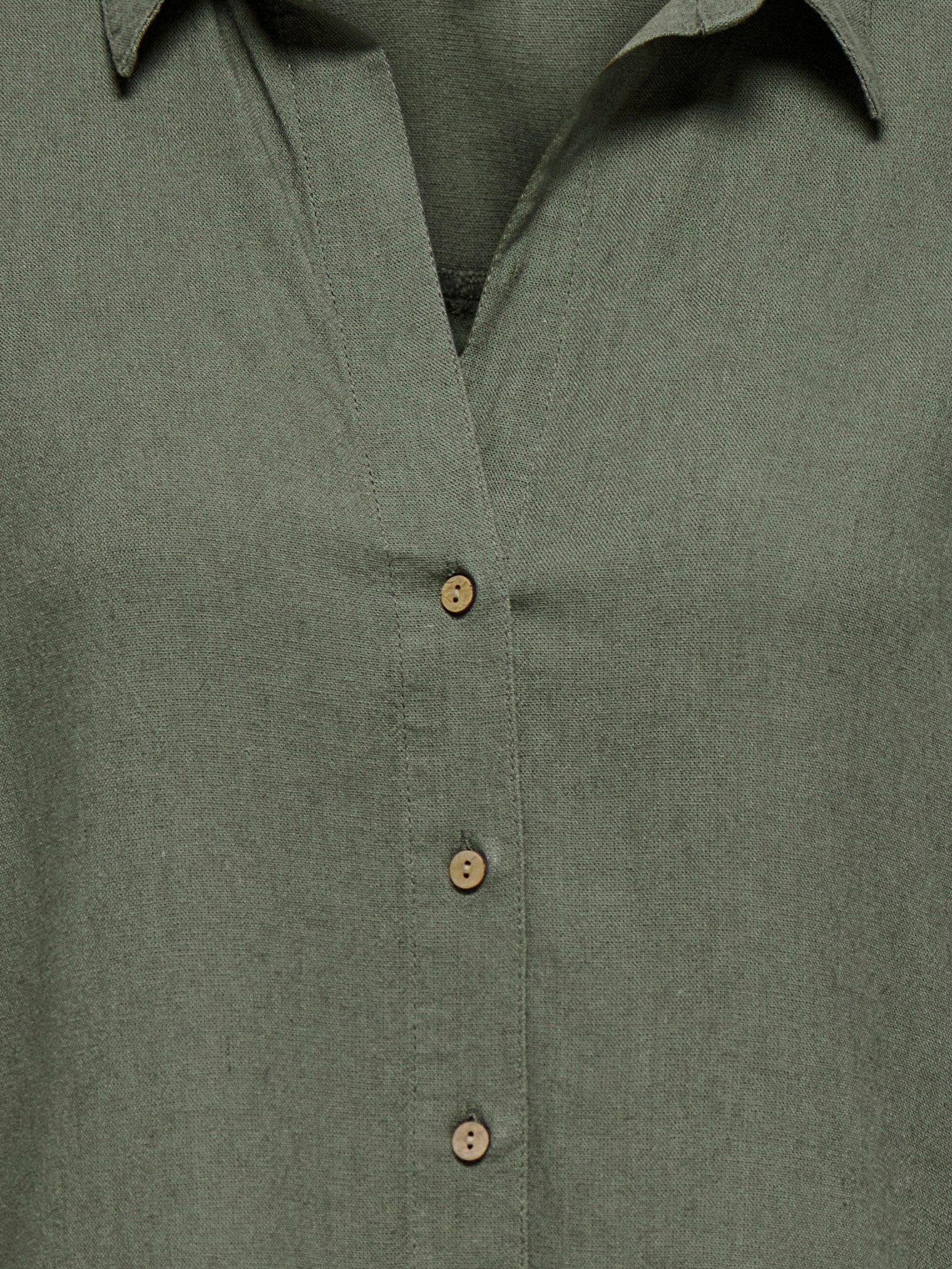 ONLY Hemdbluse ONLGOA 3/4 STRAP LINEN BL SHIRT CC PNT mit Leinen, umschlagbare Manschetten