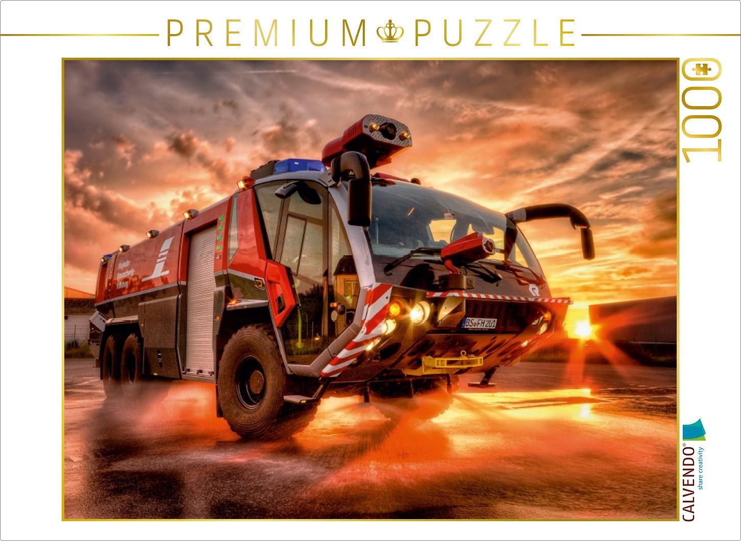 CALVENDO Puzzle CALVENDO Puzzle Airfield Fire Truck (FLF), 1000 pieces, finished size, 1000 Puzzleteile
