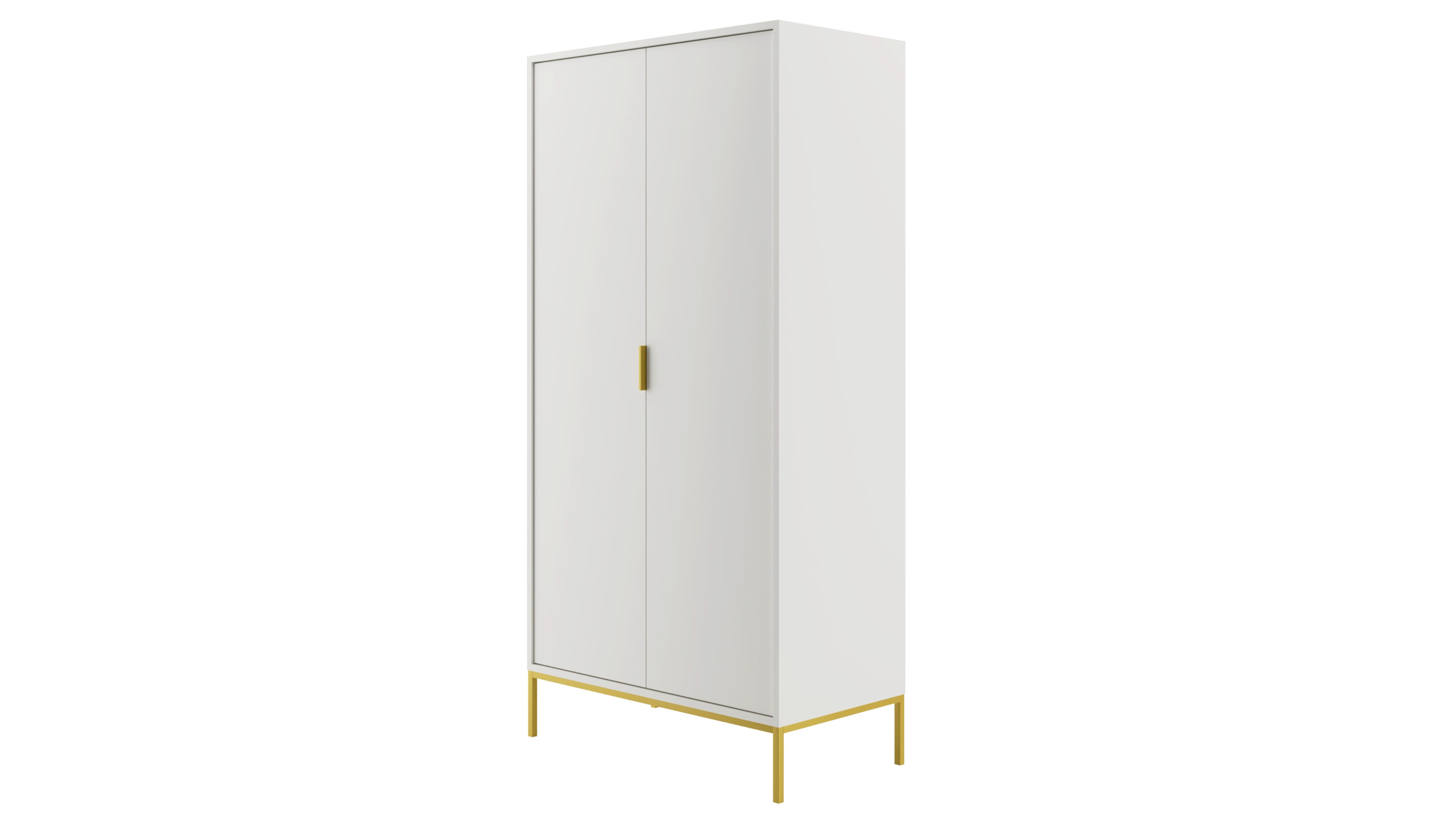 Raumhirsch Furniture Kleiderschrank Austin 100x55x205 cm (Einzelmöbel, Drehtürenschrank mit Regal und Kleiderstange) modernes Design, funktional & langlebig, elegantes Finish