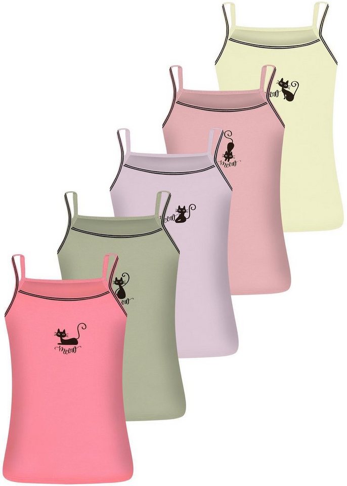 LOREZA Unterhemd 5 Kinder Mädchen Unterhemden Unterwäsche Tank Baumwolle  92-170 (Set, 5-St), Style beginnt mit der richtigen \