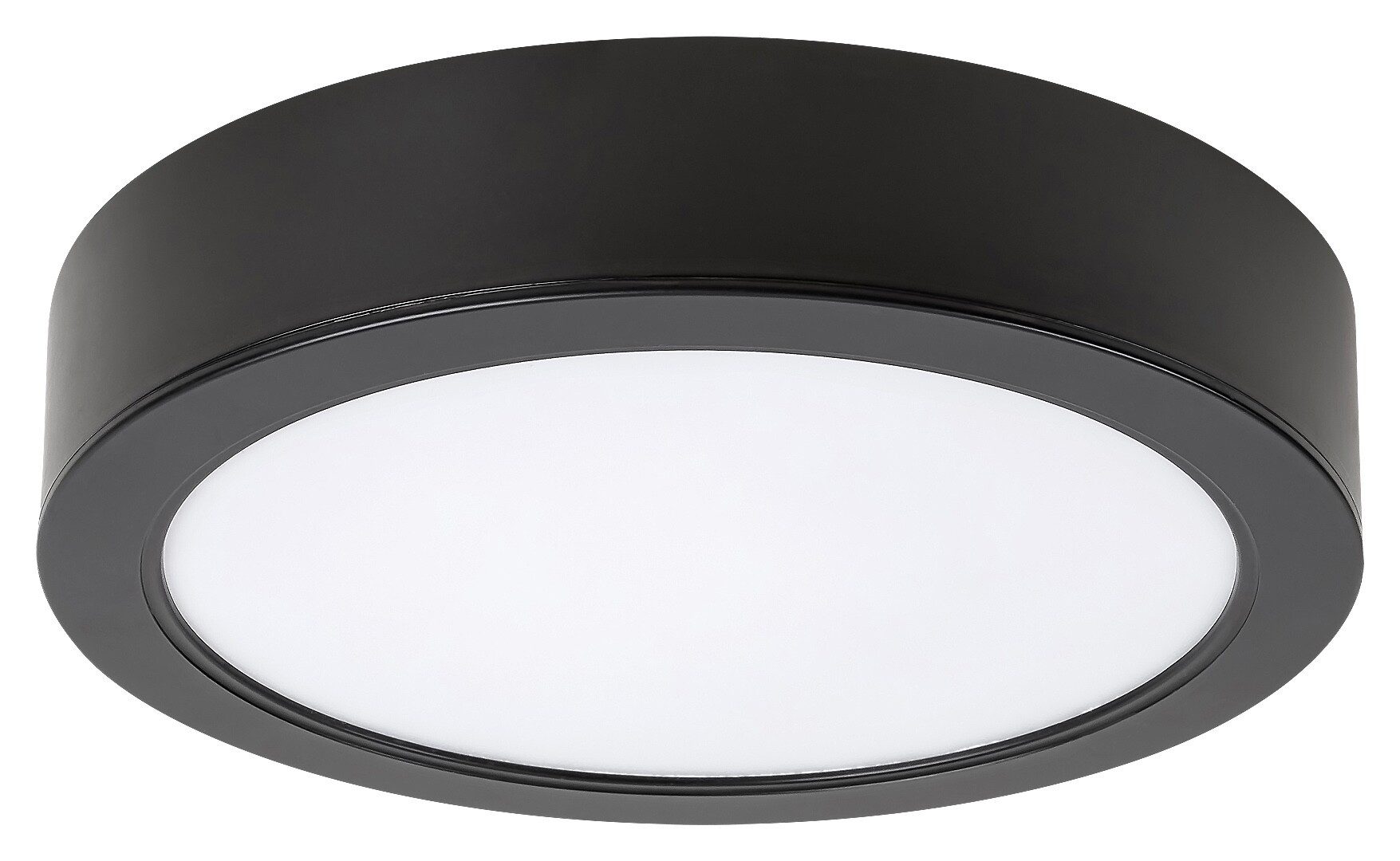 Rabalux LED Deckenspots Kunststoff, schwarz, rund, Einbau, 12W, neutralweiß, 1035lm, ø145mm, mit Leuchtmittel, neutralweiß