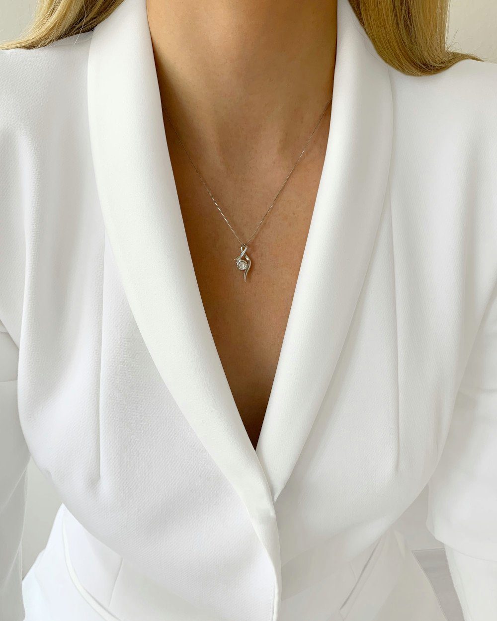 DANIEL CLIFFORD Kette mit Anhänger 'Isabella' Damen Halskette Silber 925 ge günstig online kaufen