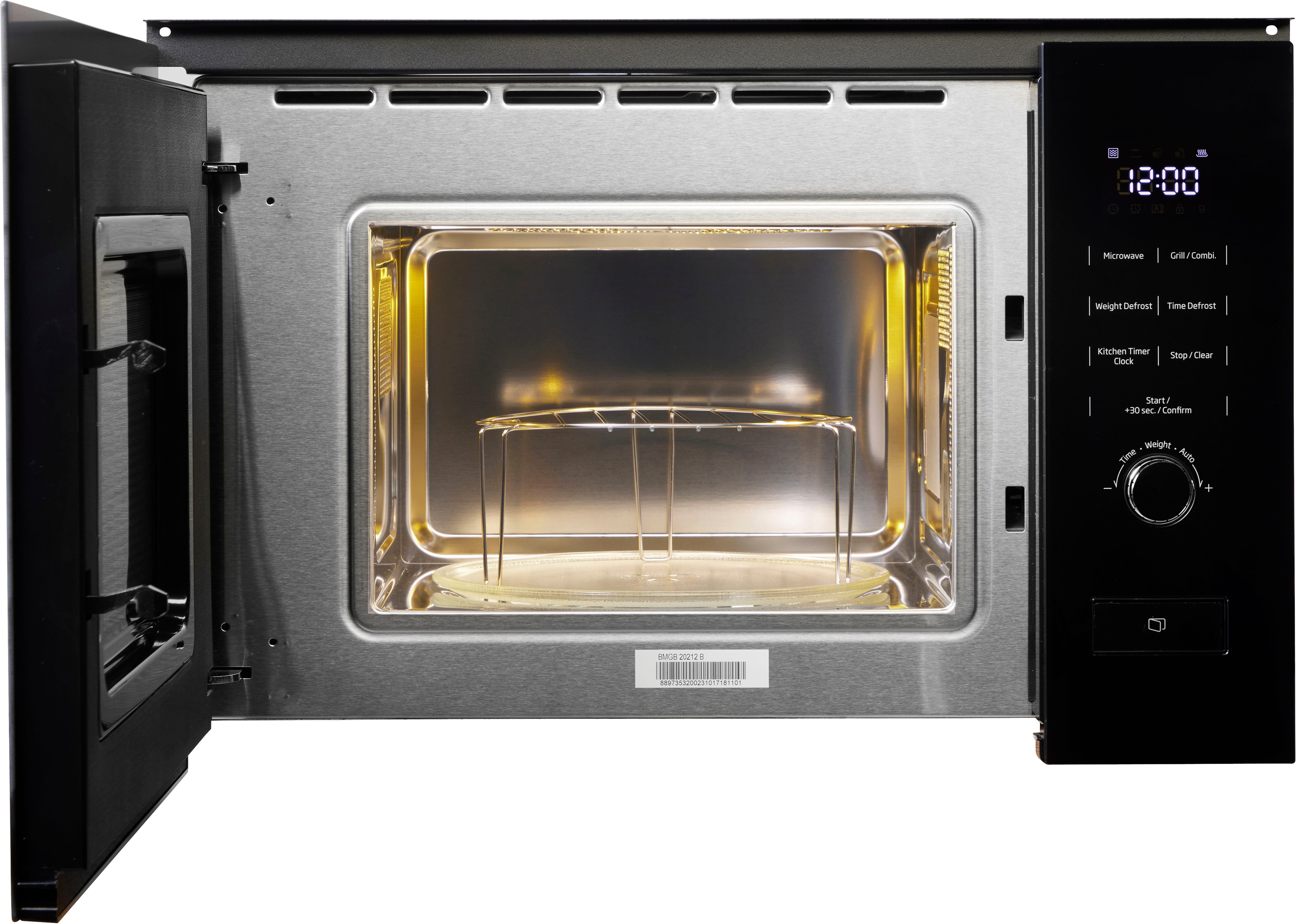 BEKO Einbau-Mikrowelle BMGB 20212 B, Grill, Mikrowelle, 20 l, 8 Automatikprogramme mit 5 Leistungsstufen