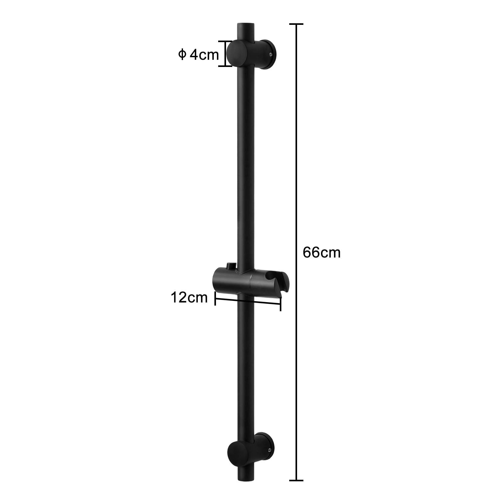 Youyijia Duschstange Adjustable 66cm Stainless Steel Shower Rod with 360° Rotating
