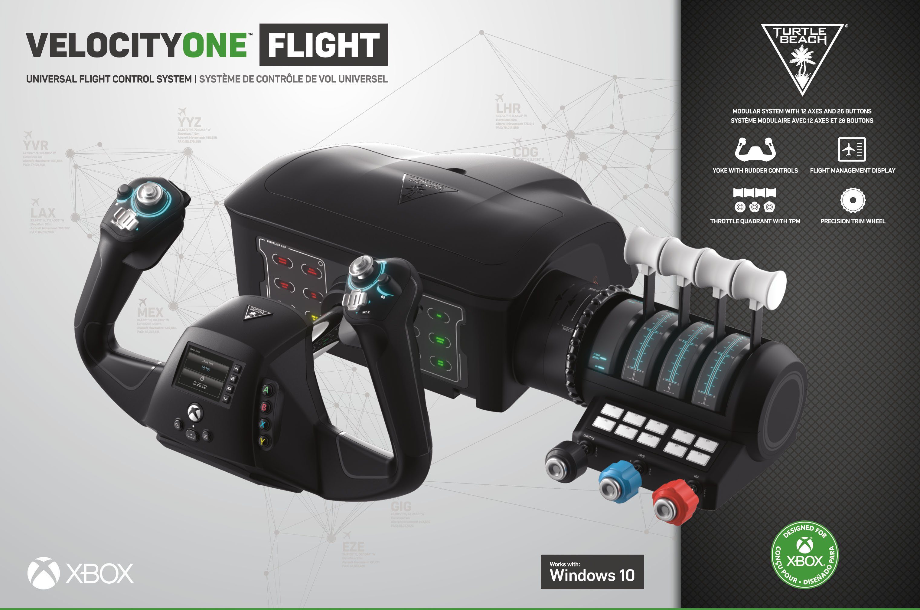 Flight Steuerungssystem Turtle Beach Universelles Gaming-Lenkrad VelocityOne