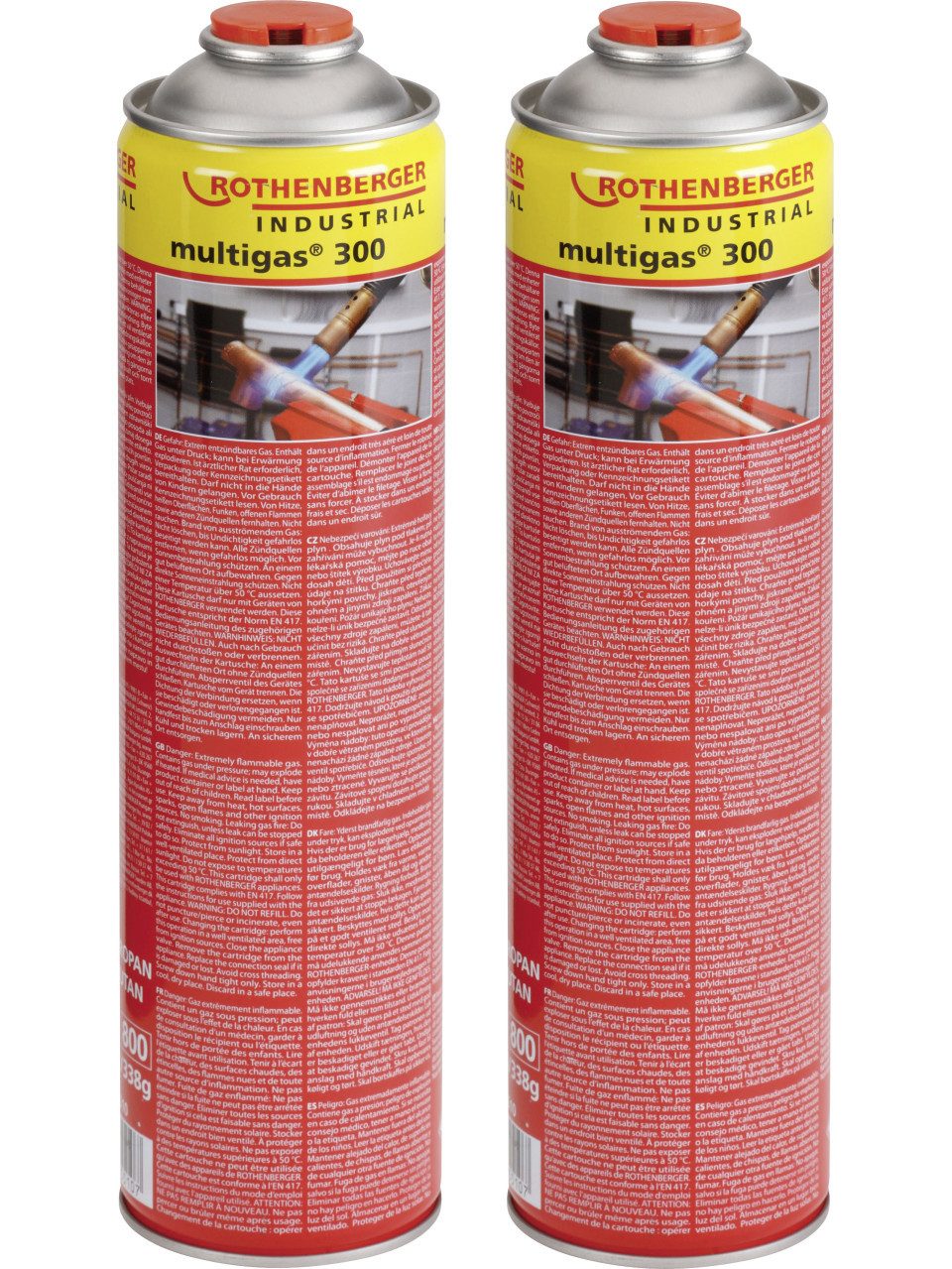 Rothenberger Schweißdraht Rothenberger Multigas 300 Duo-Pack 600 ml 2 Stück