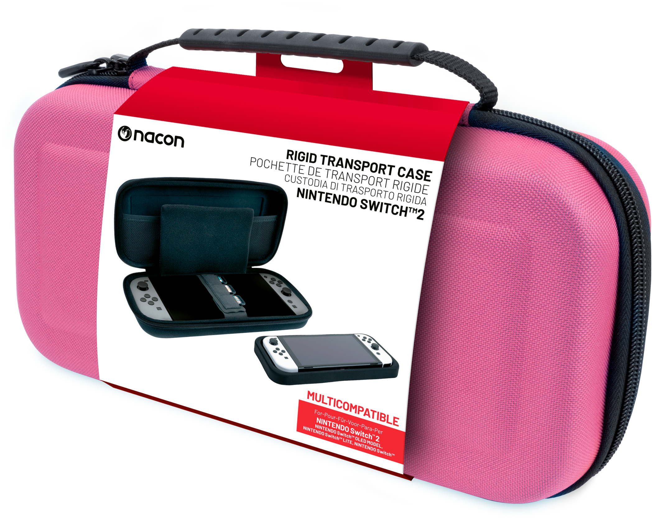 nacon für Nintendo Switch 2 / Lite / OLED Tasche L Travel Case pink NA029581 Zubehör Nintendo