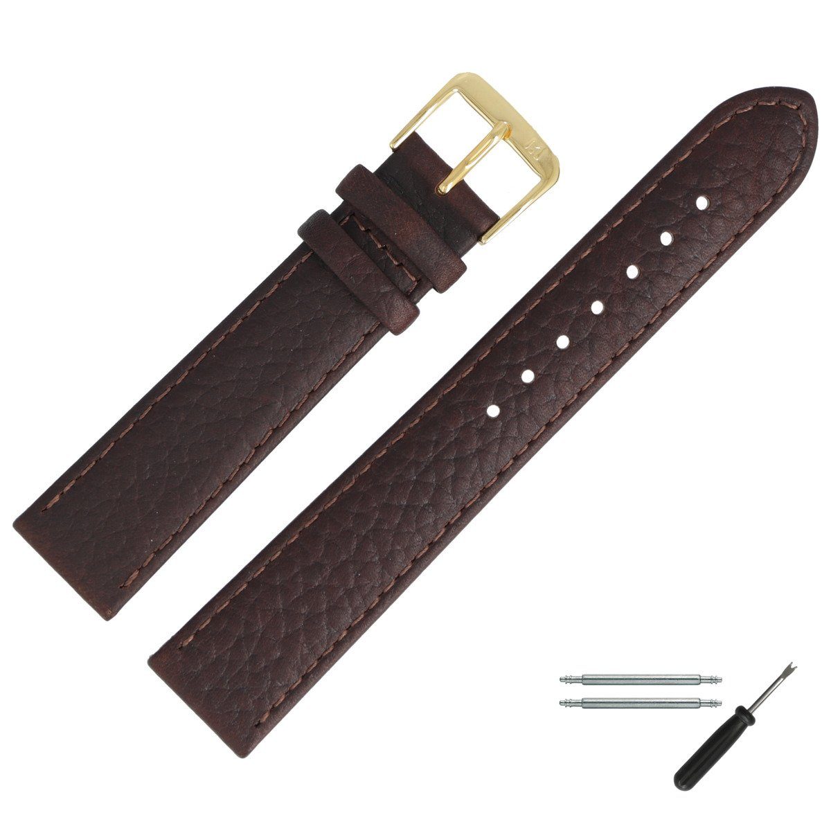 Uhrenarmband 14mm Leder Shrunk Geschmrumpft