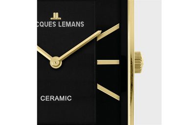 Jacques Lemans Classic Keramikuhr Unisex Armbanduhr York I Edelstahl/High-Tech-Ceramic