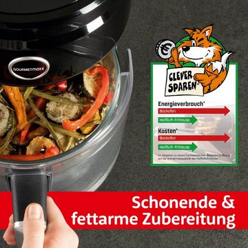 GOURMETmaxx Heißluftfritteuse Digital mit Glas-Garkorb 3,3L, 1400,00 W