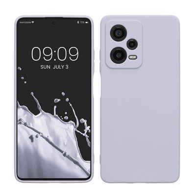 kwmobile Handyhülle Hülle für Xiaomi Redmi Note 12 Pro 5G, Backcover Silikon - Soft Handyhülle - Handy Case in Pastell Lavendel