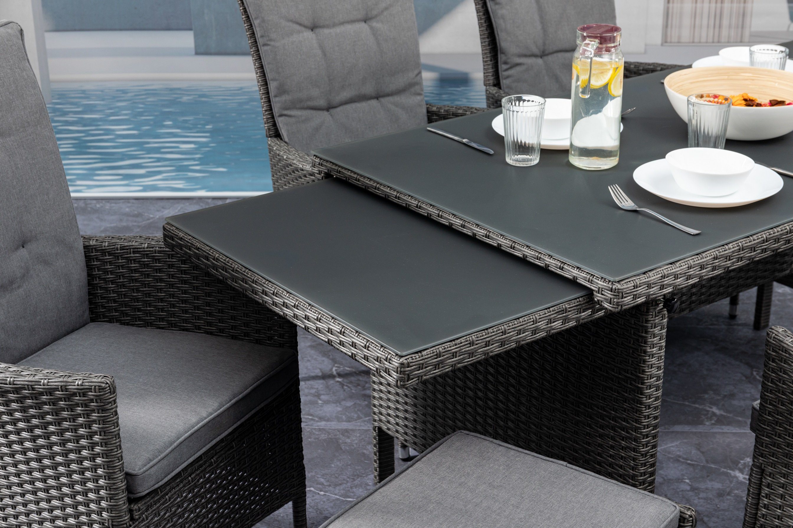 Gardissimo GartenEssgruppe XXL Polyrattan Dining Gartenmöbelgruppe