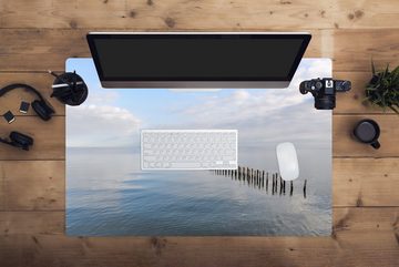 MuchoWow Gaming Mauspad Nordsee - Wolken - Wasser (1-St), Büro für Tastatur und Maus, Mousepad Gaming, 90x60 cm, XXL, Großes