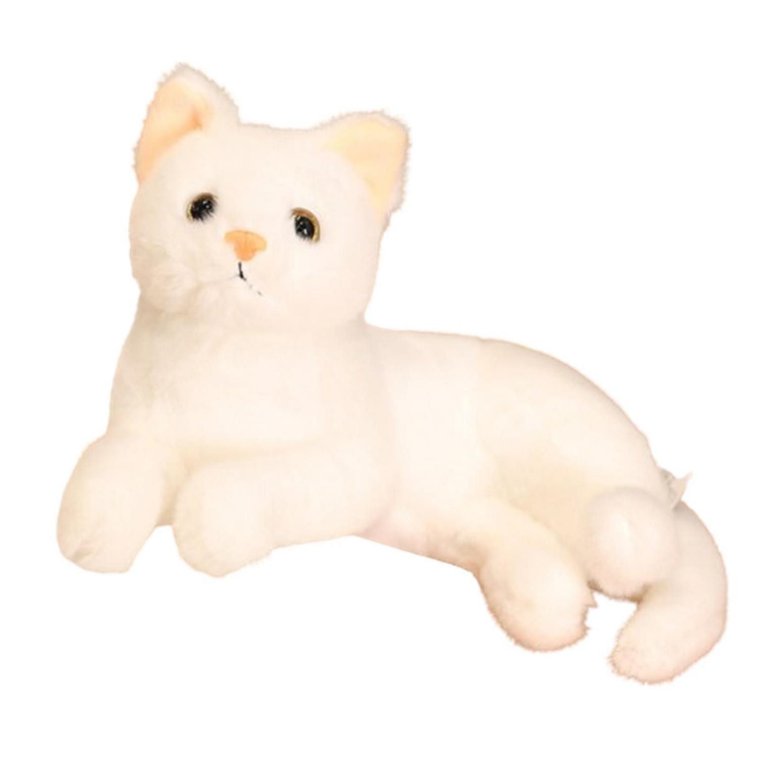 LuxusKollektion Kuscheltier Kuscheltier Katze Plüsch lebensecht 30cm Kurzhaar Spielzeug 29cm Weiß