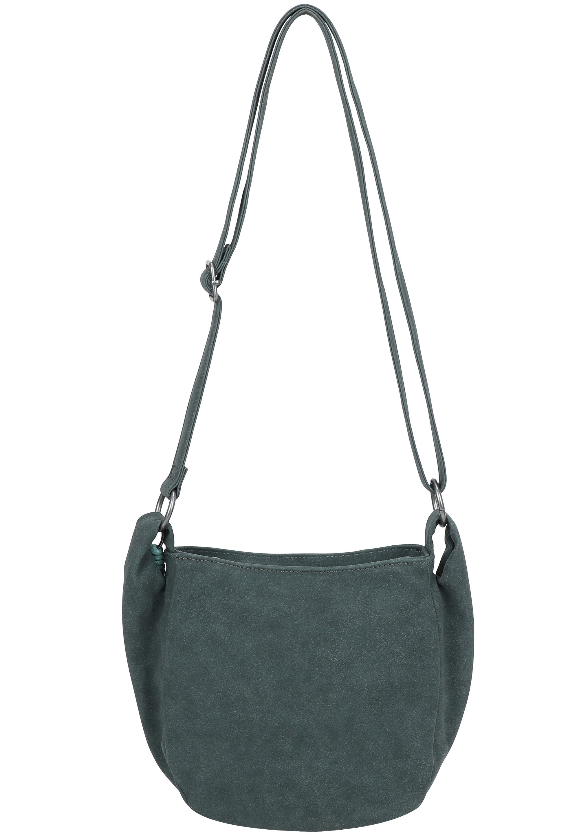 Fritzi aus Preußen Schultertasche Sue02 Suede Jacky Soft Dark Anthra, mit modischer Kordelschnur
