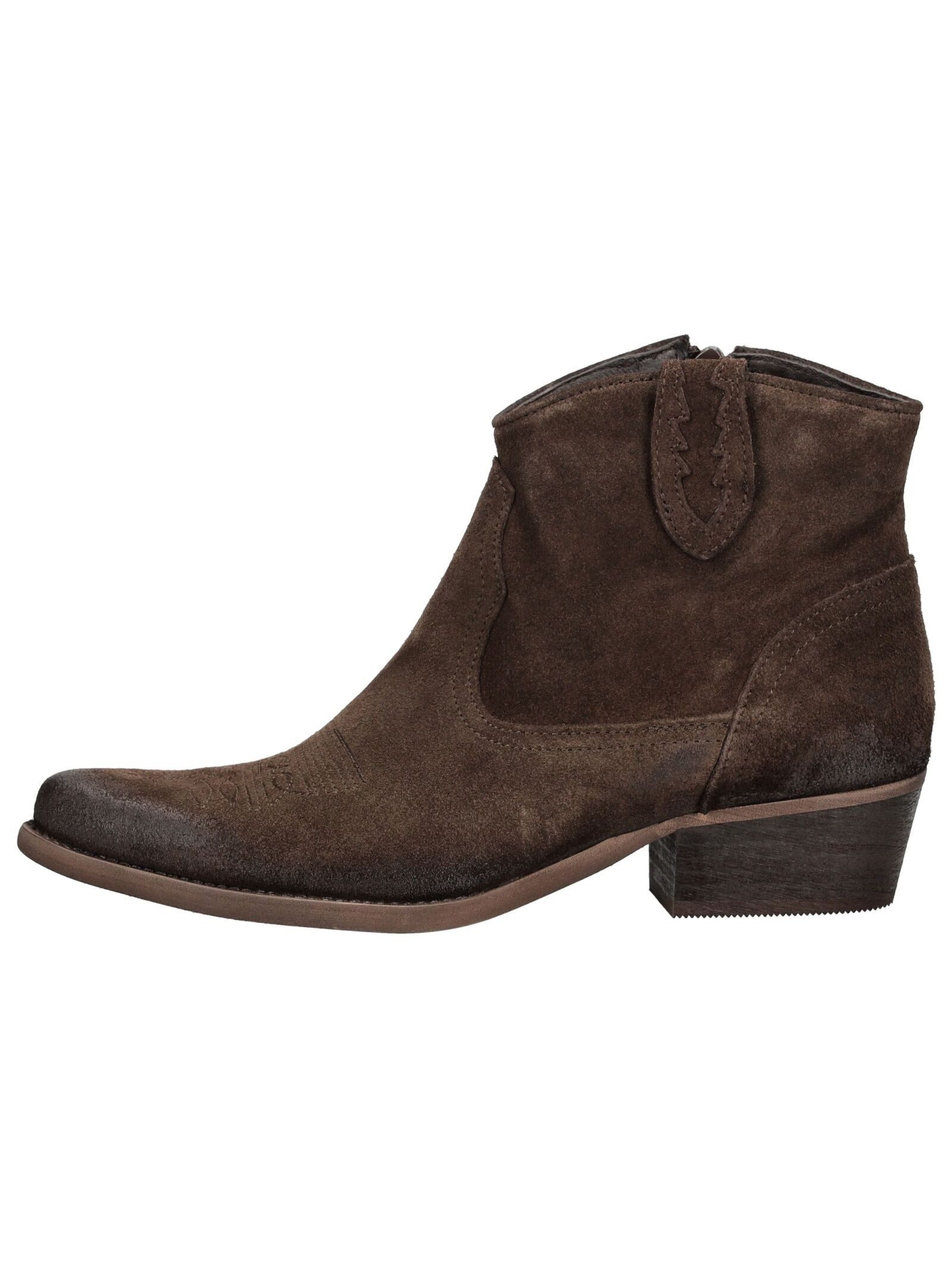 Felmini Stiefelette Veloursleder . Cowboy Stiefelette günstig online kaufen
