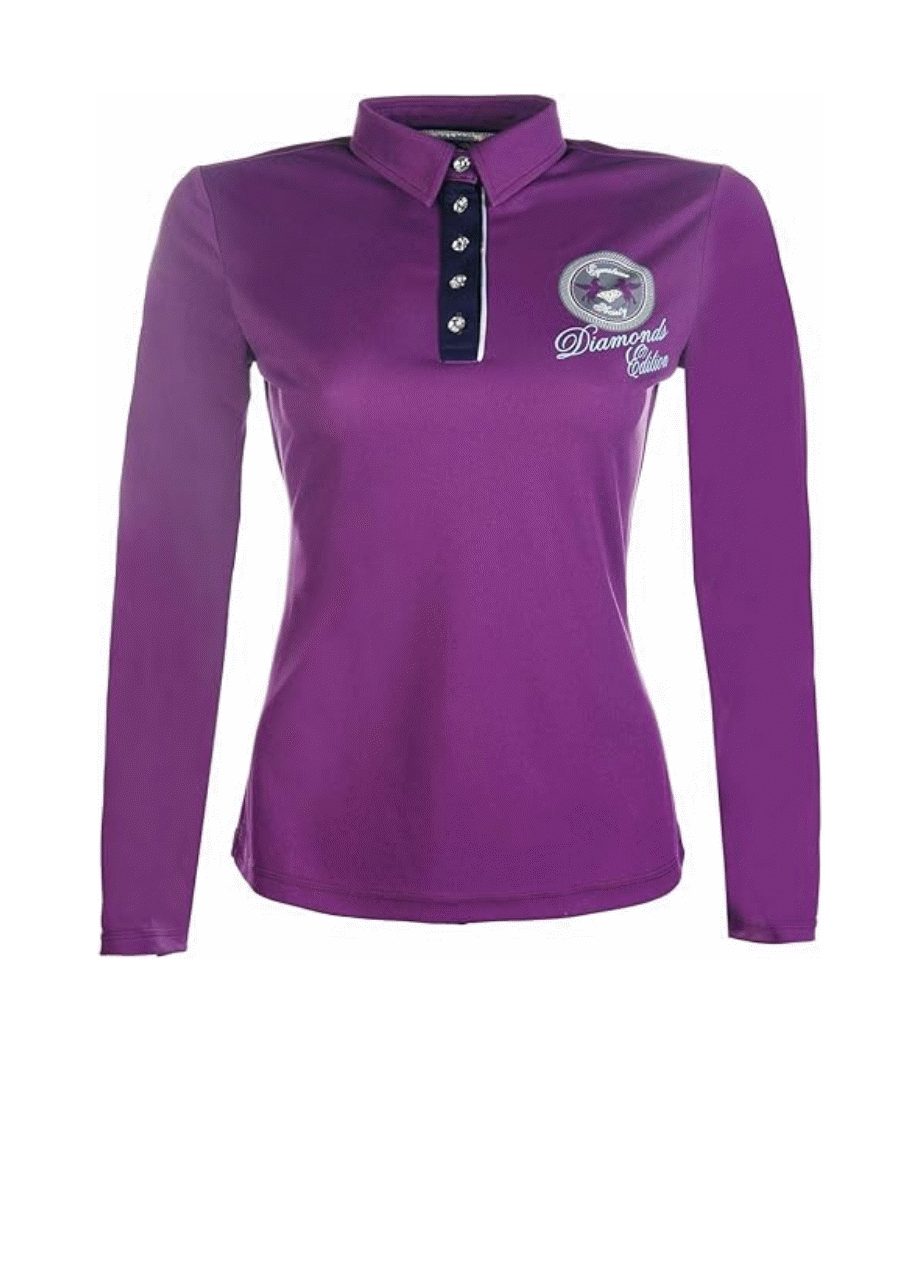 Poloshirt -Diamonds Shine- Lila