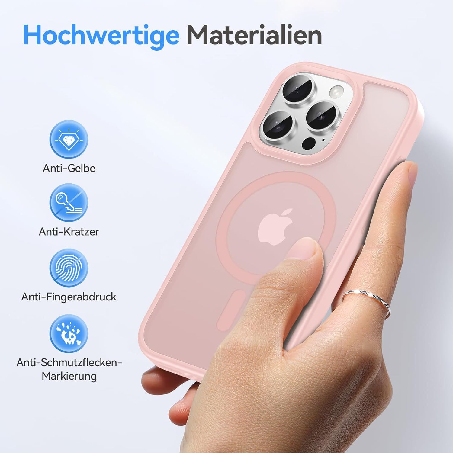 Widmann-Shop Smartphone-Hülle Handyhülle MagSafe für Apple iPhone 17 16 15 14 13 Pro Max Cover Case, Hoher Schutz, viele Farben wählbar